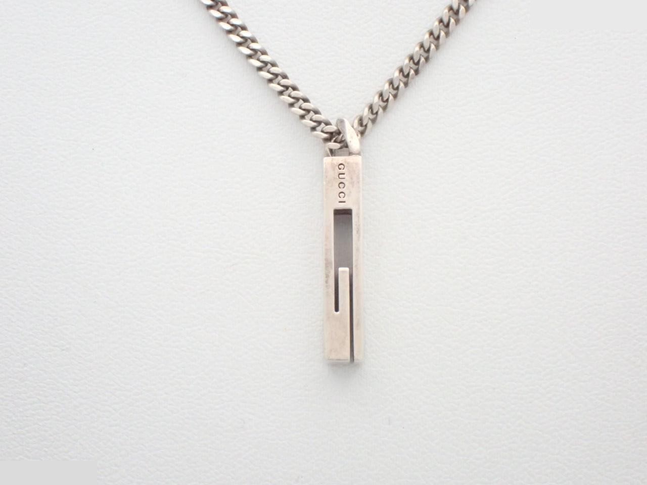 Cutout G Necklace, SV925, 14.9g, Chain approx. 50cm