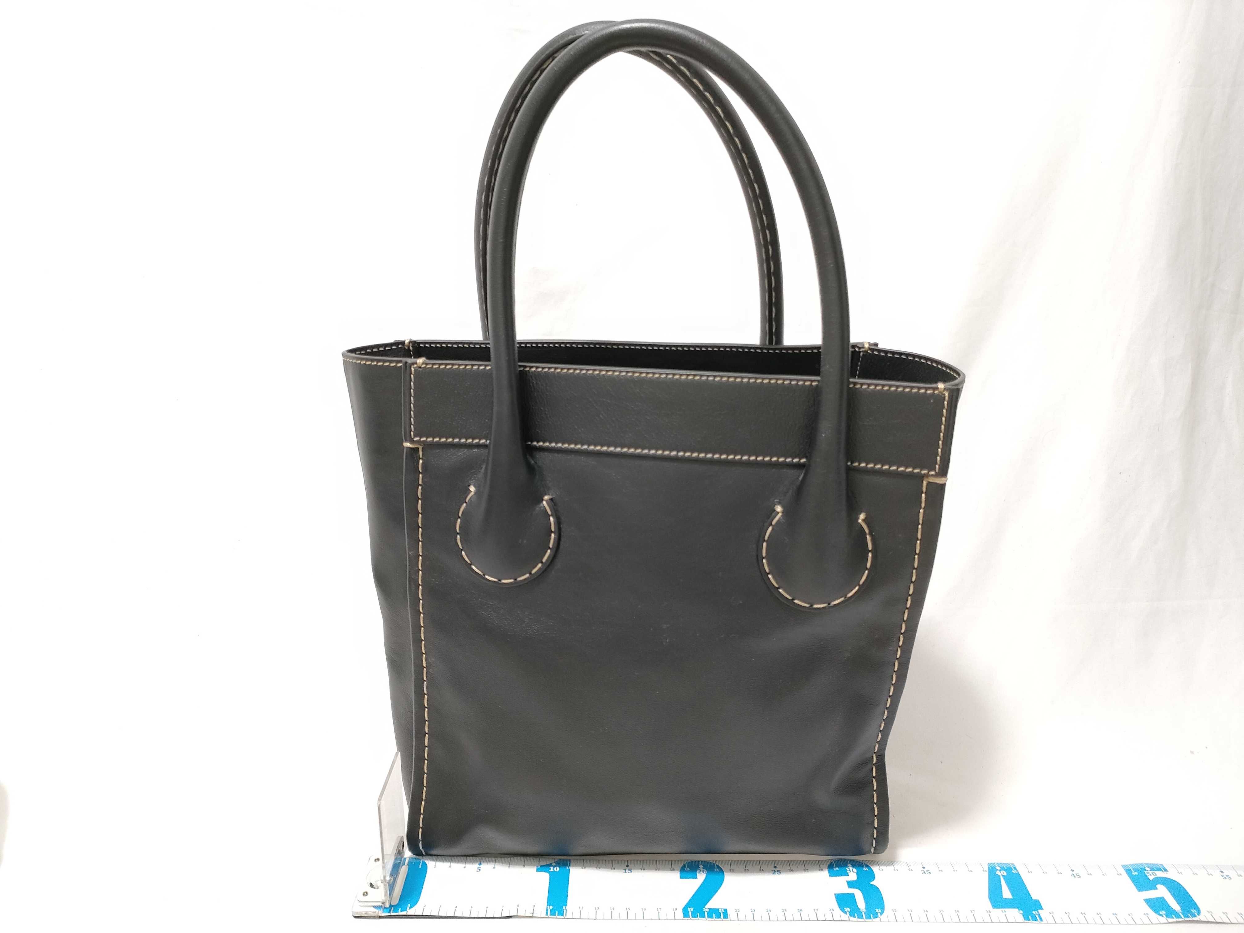 Edith Tote Bag, Leather, Black Tote Bag — view 2