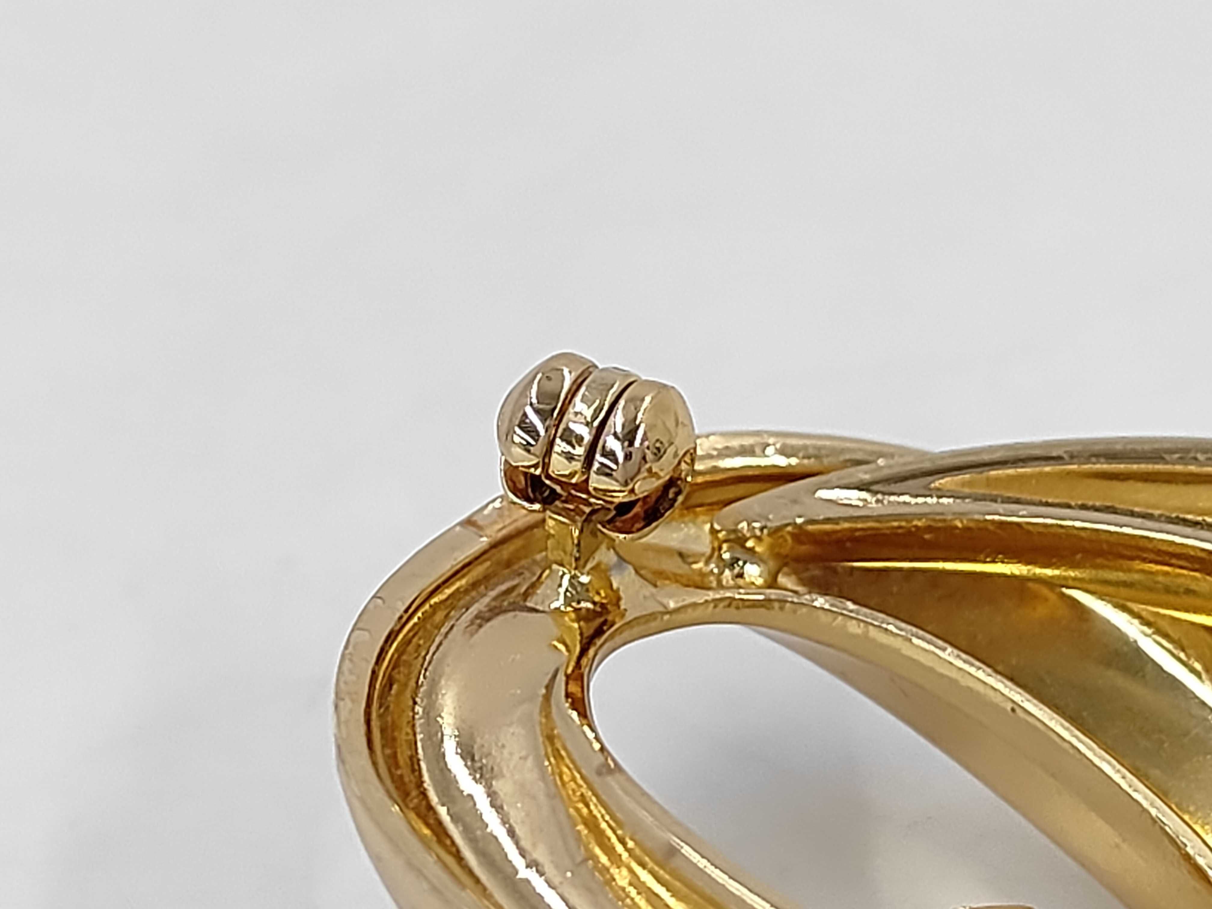 Double Circle Gold BR Brooch — view 5