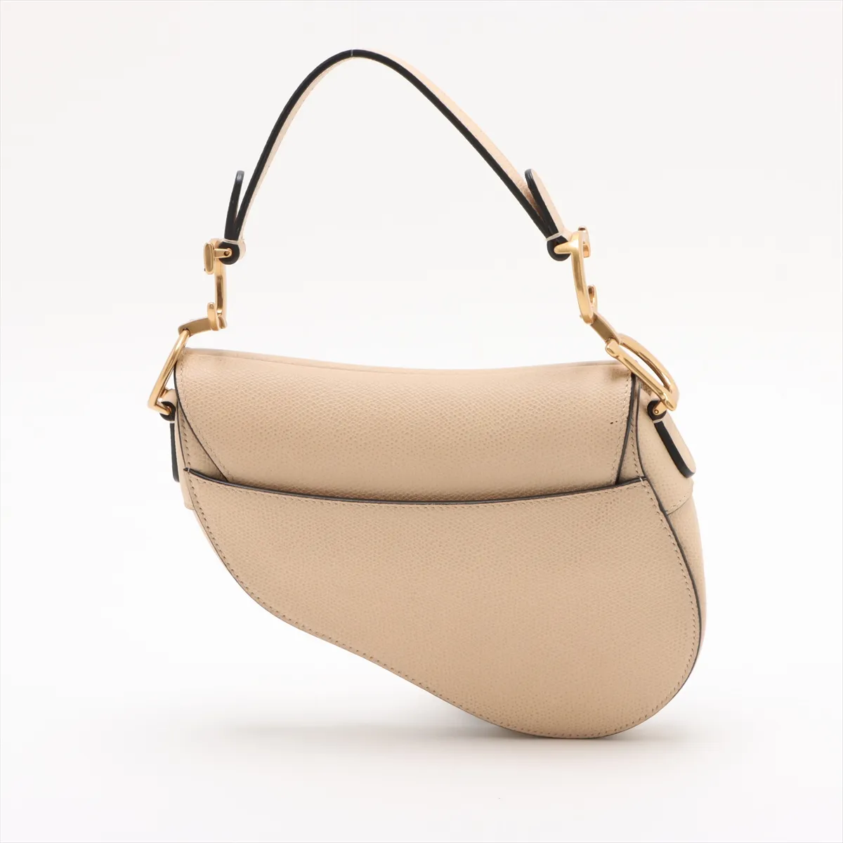 Saddlebag Leather Handbag Beige — view 2