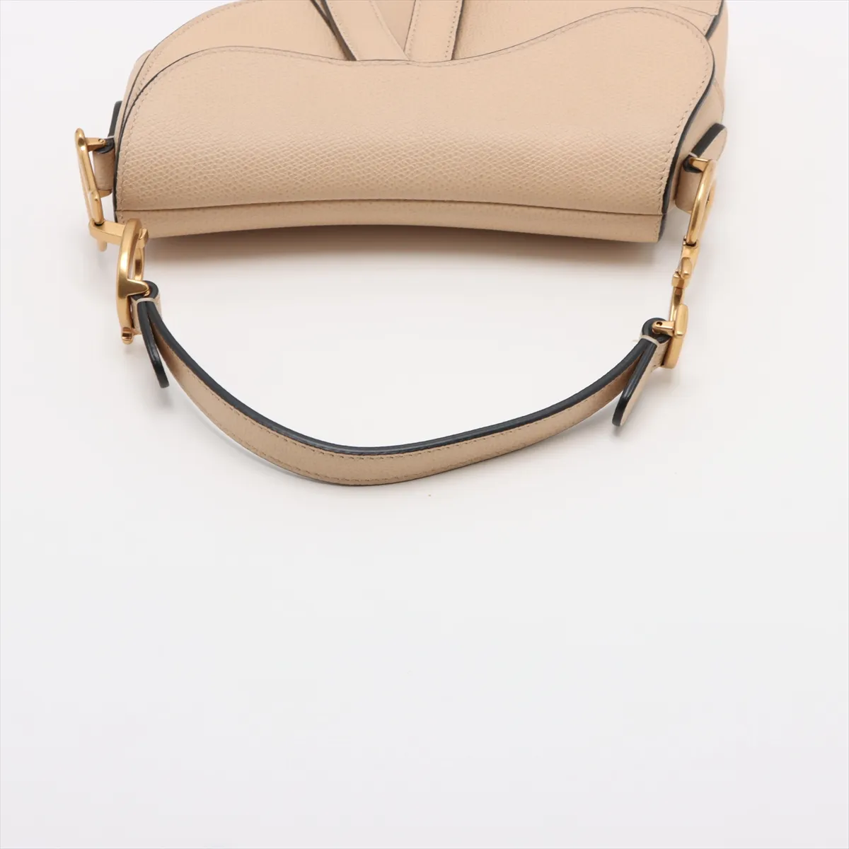 Saddlebag Leather Handbag Beige — view 5