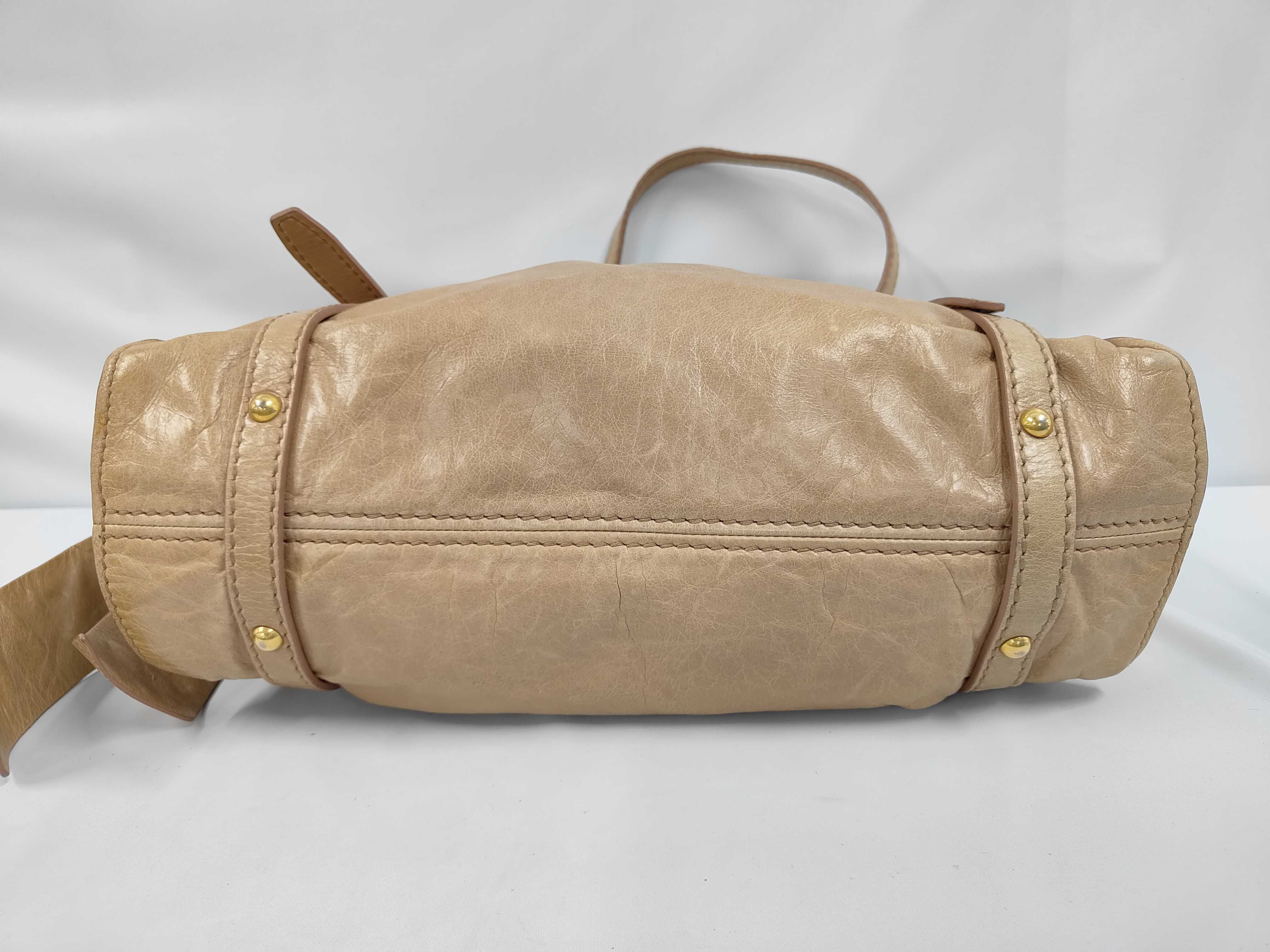 shoulder bag with ribbon, pink beige. — view 3