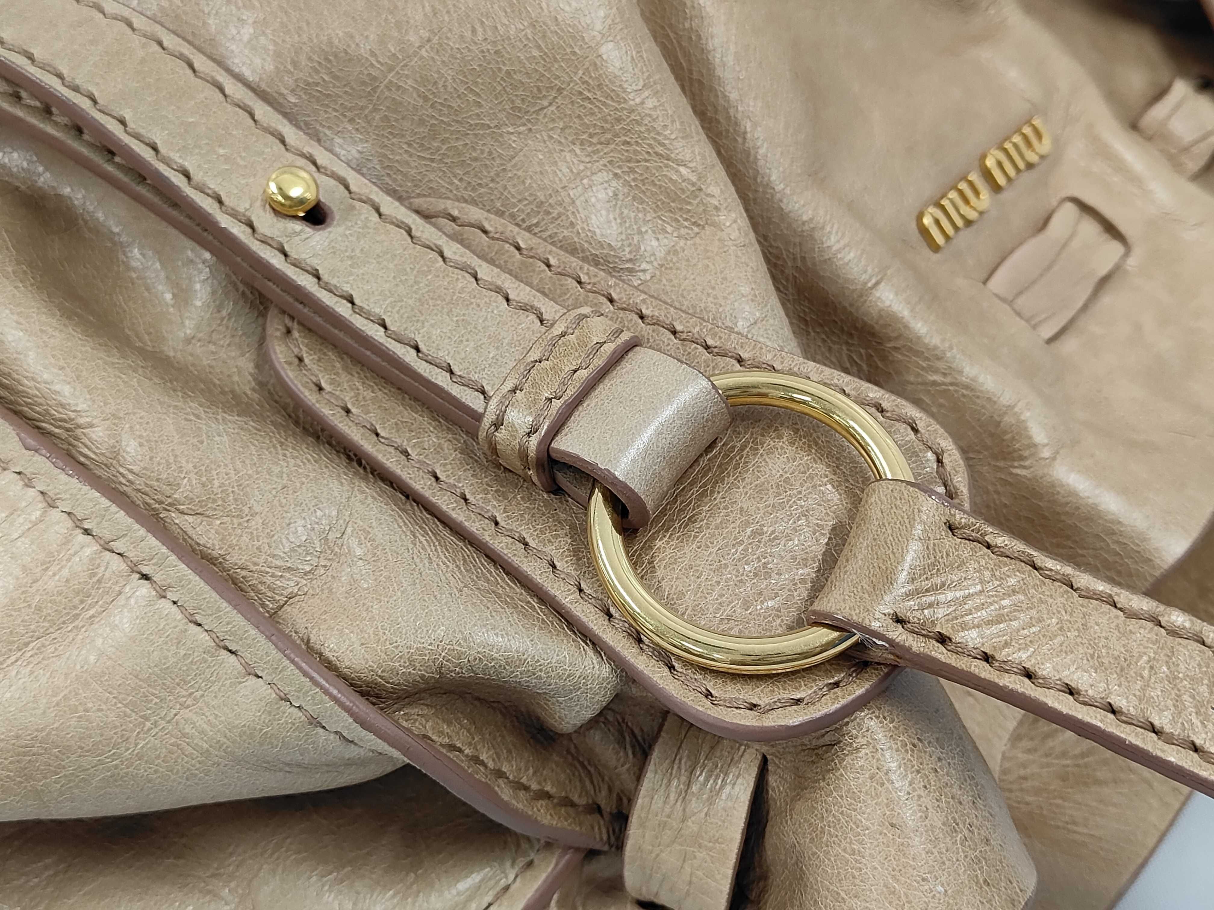 shoulder bag with ribbon, pink beige. — view 6