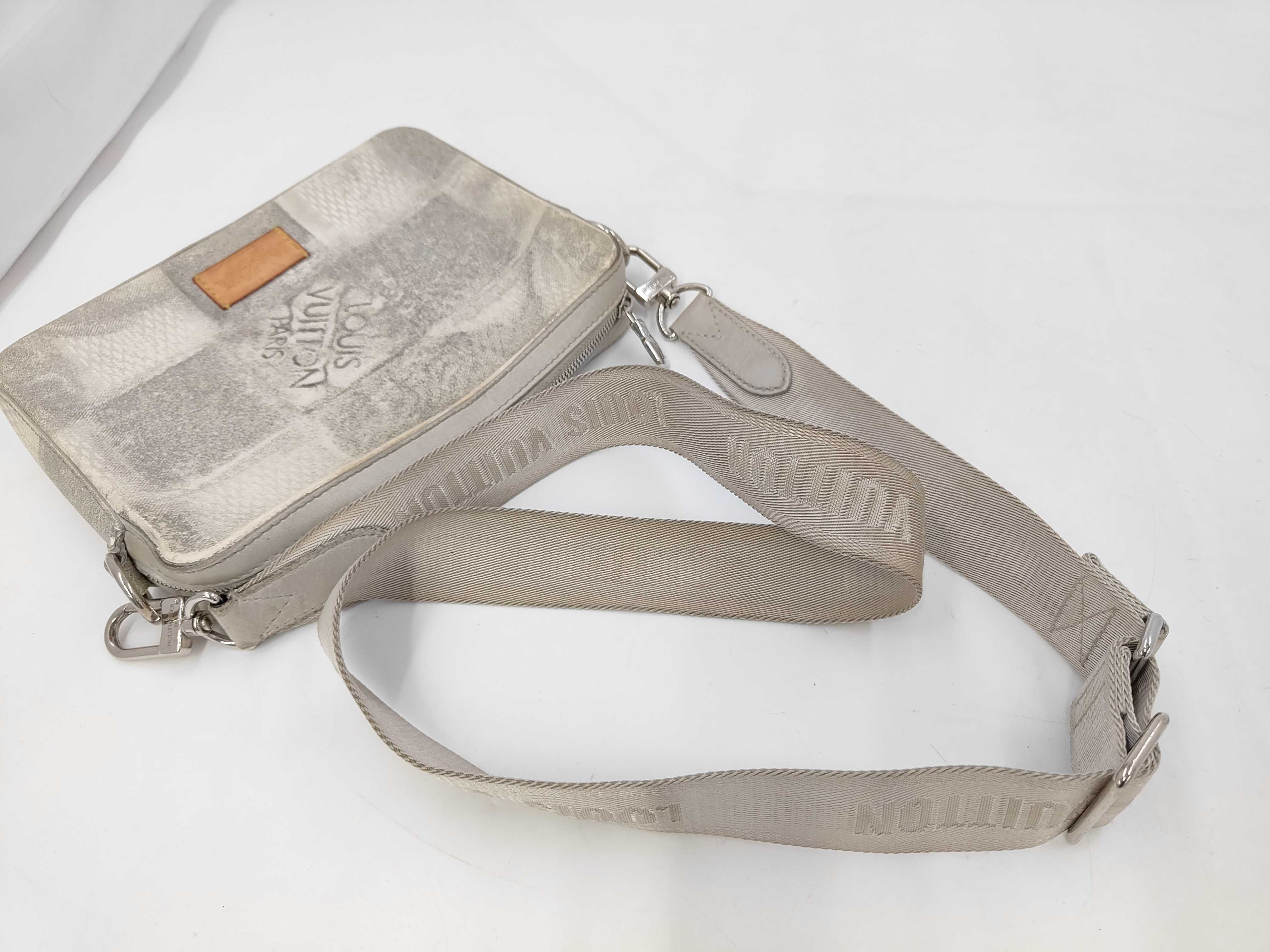 Damier Salt Trio Messenger Bag N50068 Gray (RFID detected) — view 7
