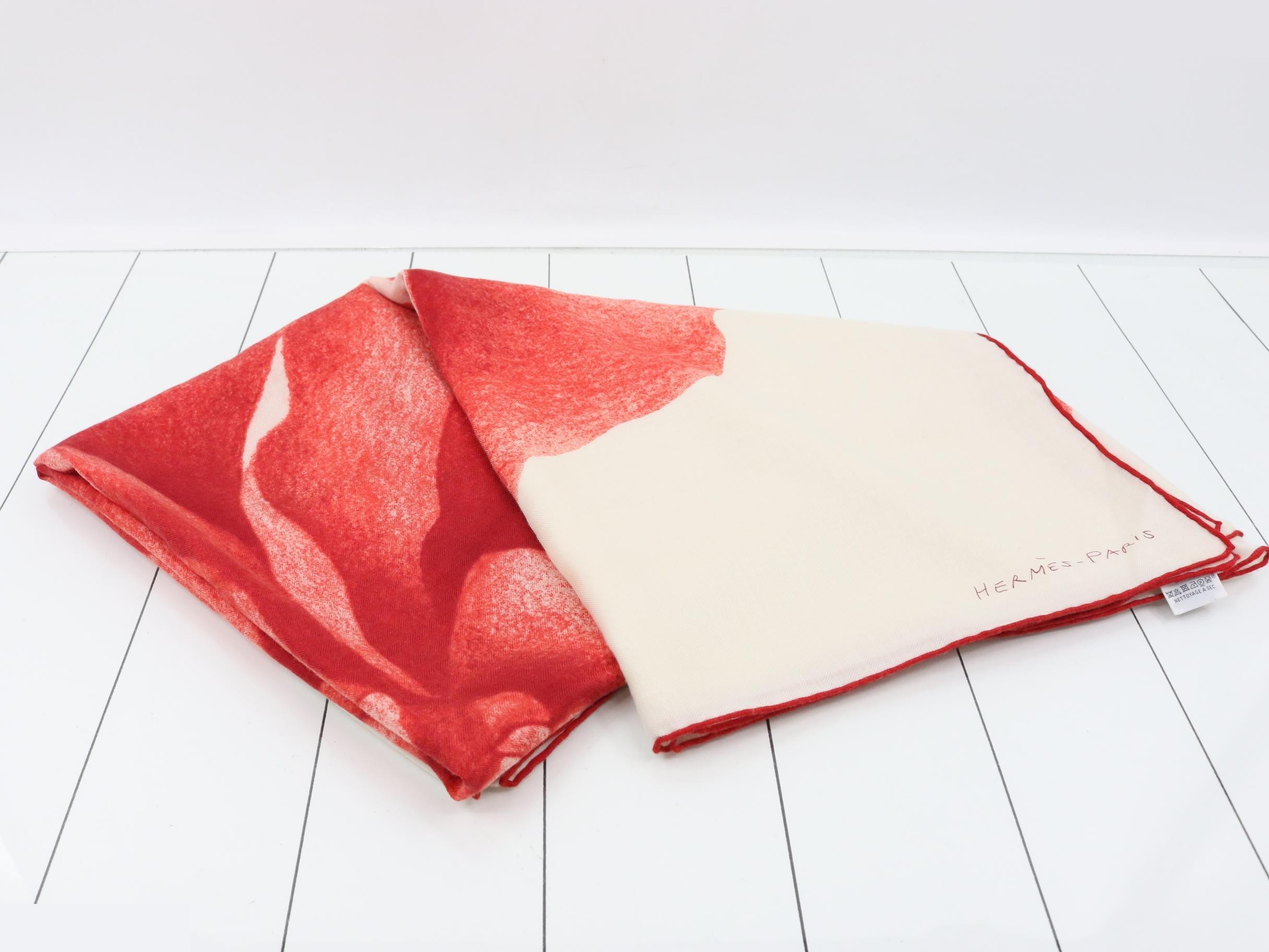 Large scarf with rose pattern — view 2