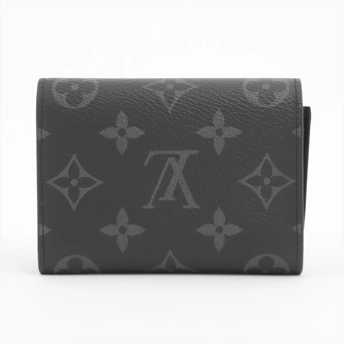 Monogram Eclipse Victor Wallet M12598 Black Compact Wallet with Initials RFID Reactive — view 2