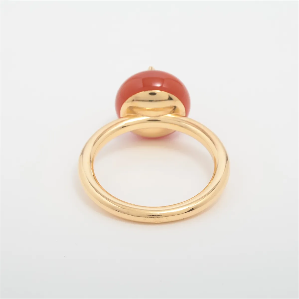 Bague B Blossom Carnelian Diamond Ring 750 (Yellow Gold) 6.3g Size 52 C50281 — view 2