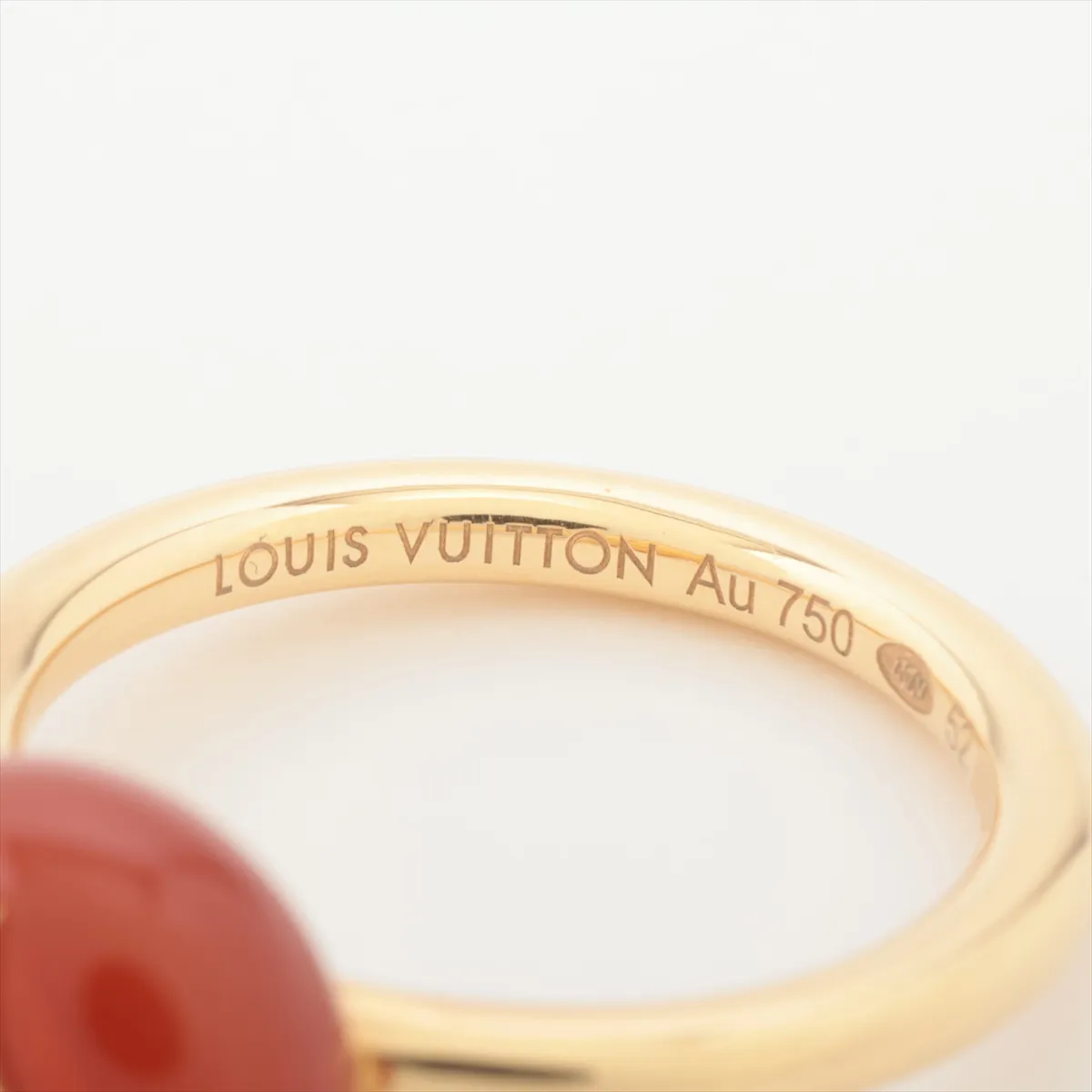 Bague B Blossom Carnelian Diamond Ring 750 (Yellow Gold) 6.3g Size 52 C50281 — view 4