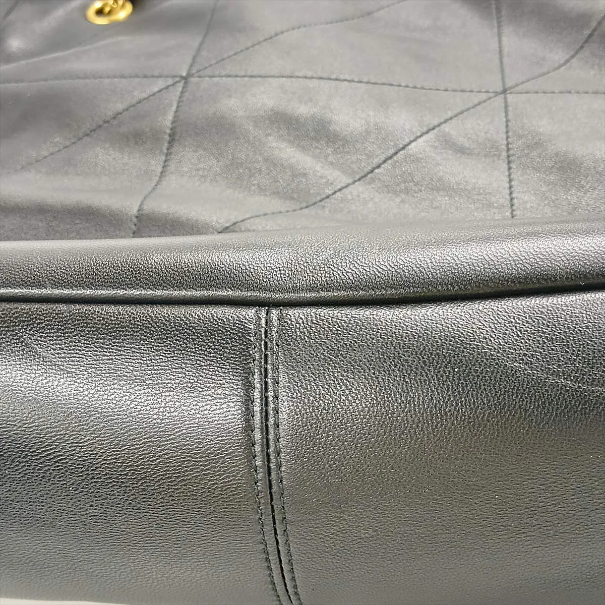 Jamie Leather Chain Tote Bag, Black, 809824 — view 11