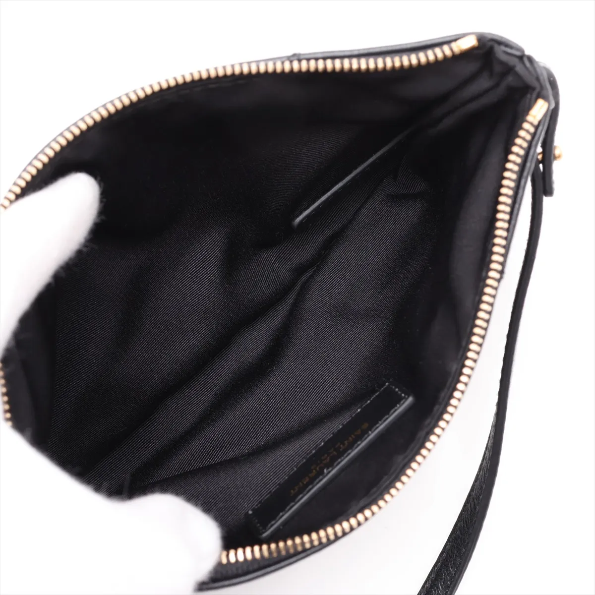 Jamie Leather Chain Tote Bag, Black, 809824 — view 8