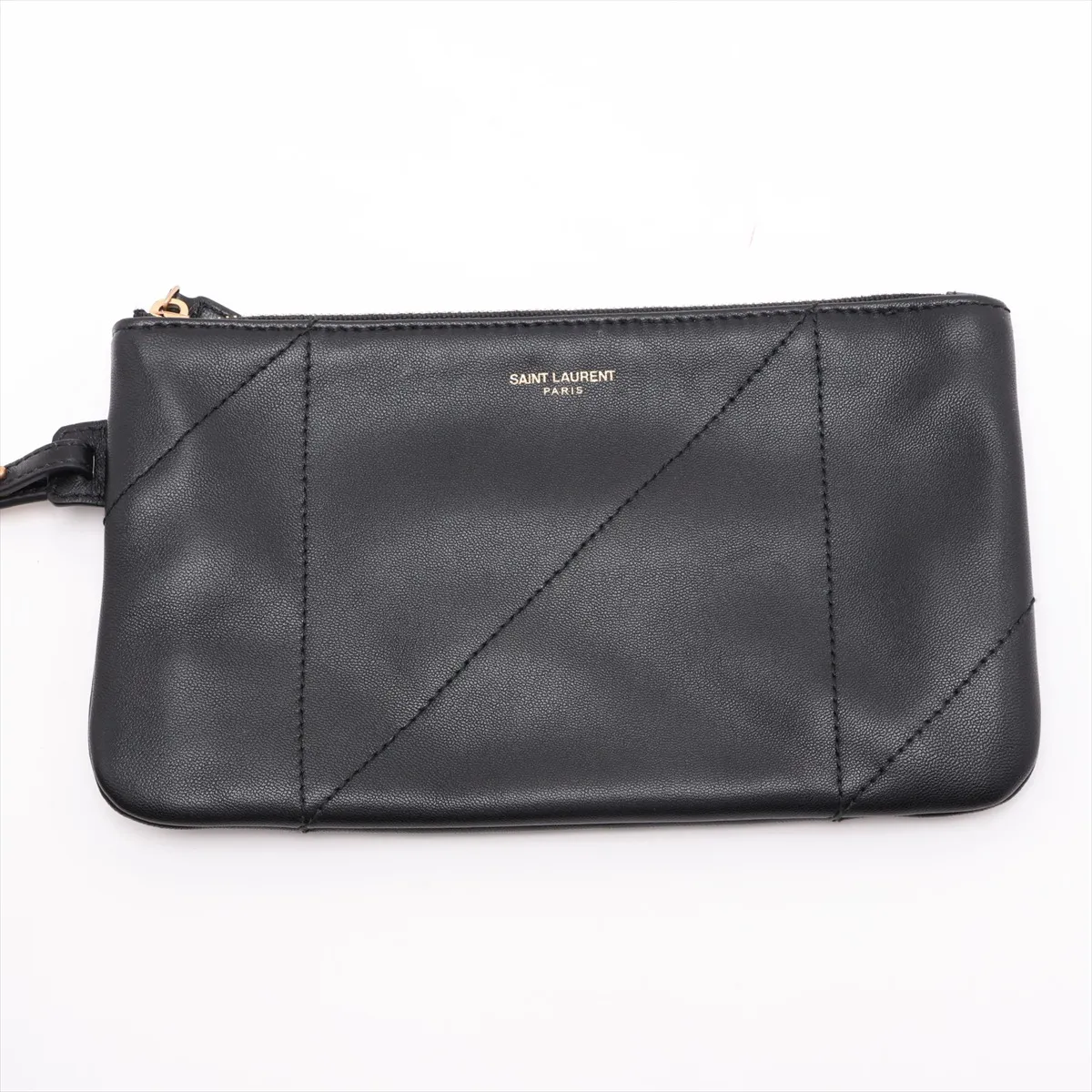 Jamie Leather Chain Tote Bag, Black, 809824 — view 10