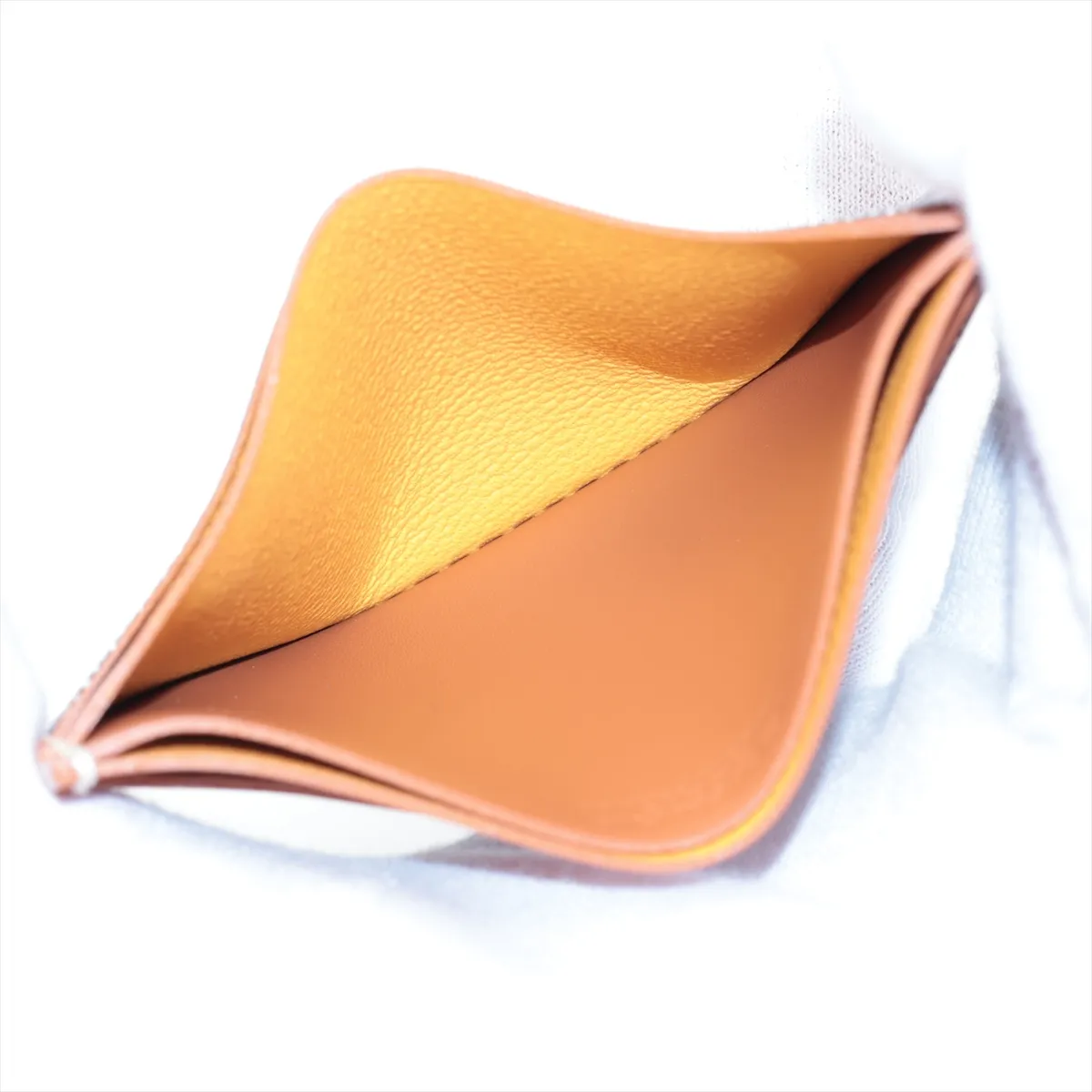 Herringbone Saint-Sulpice PVC x Leather Card Case Brown x Black — view 4
