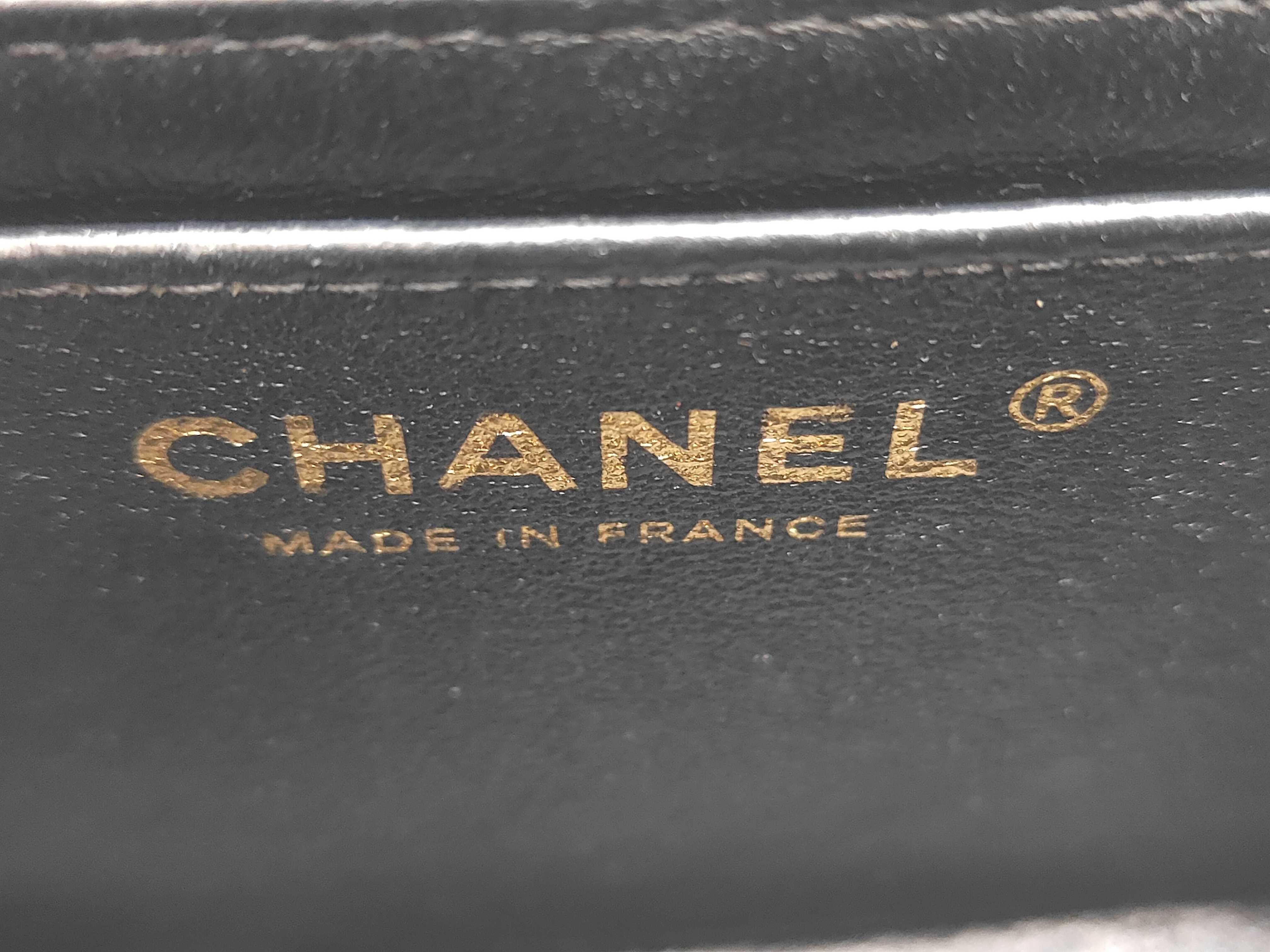CF Gold Hardware Black Lambskin Square Mini Shoulder Bag — view 11
