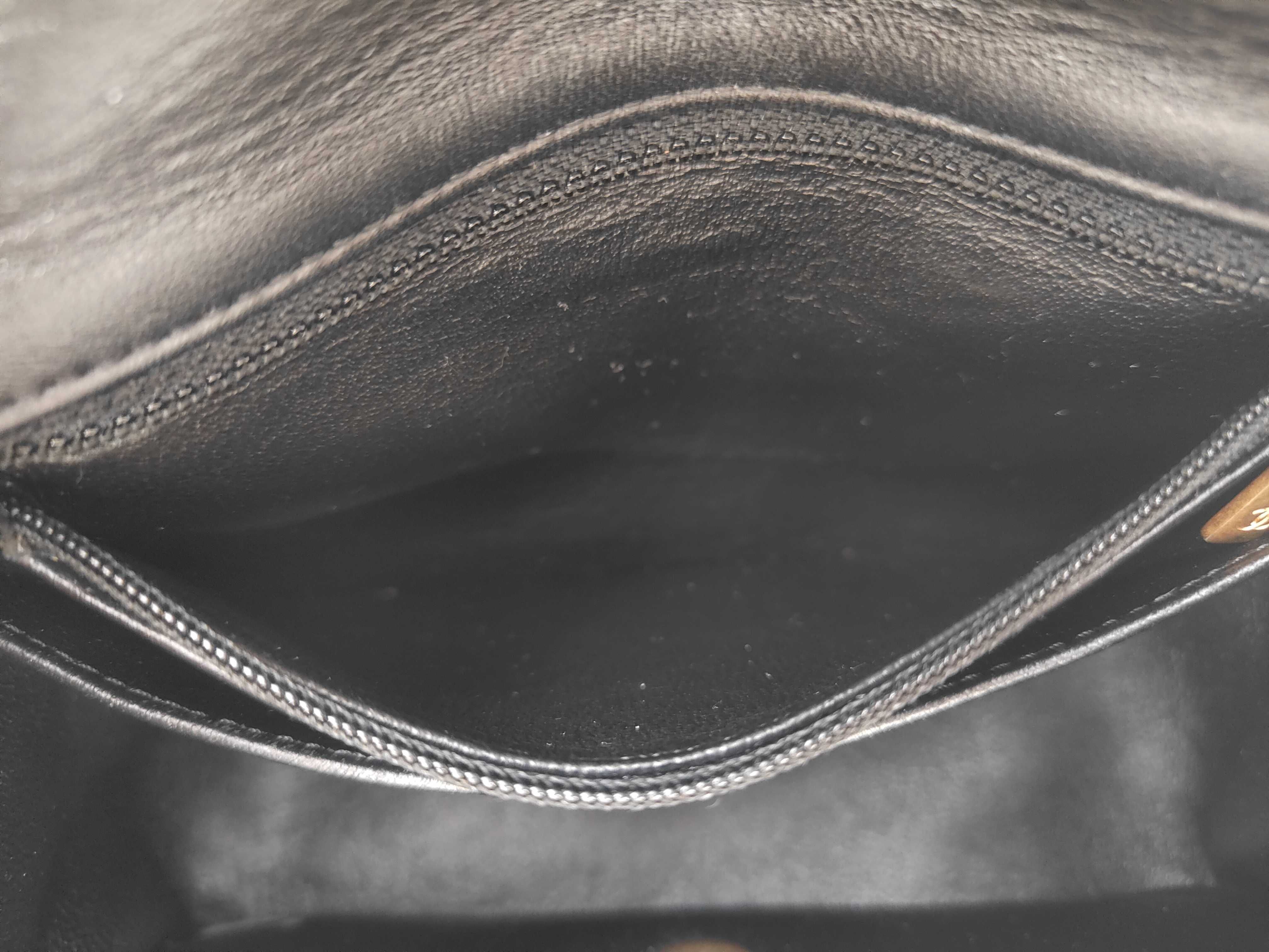 CF Gold Hardware Black Lambskin Square Mini Shoulder Bag — view 9