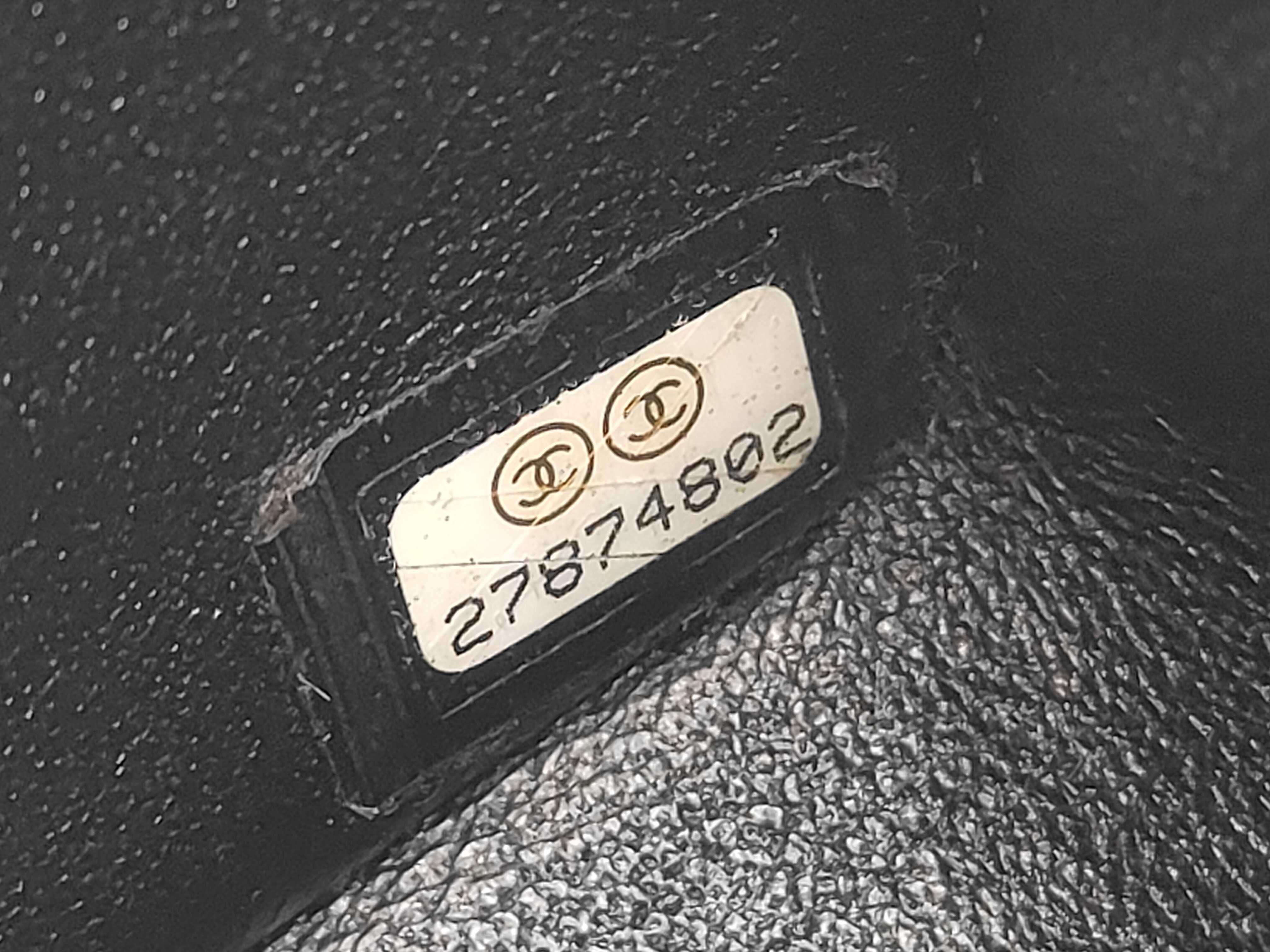 CF Gold Hardware Black Lambskin Square Mini Shoulder Bag — view 10