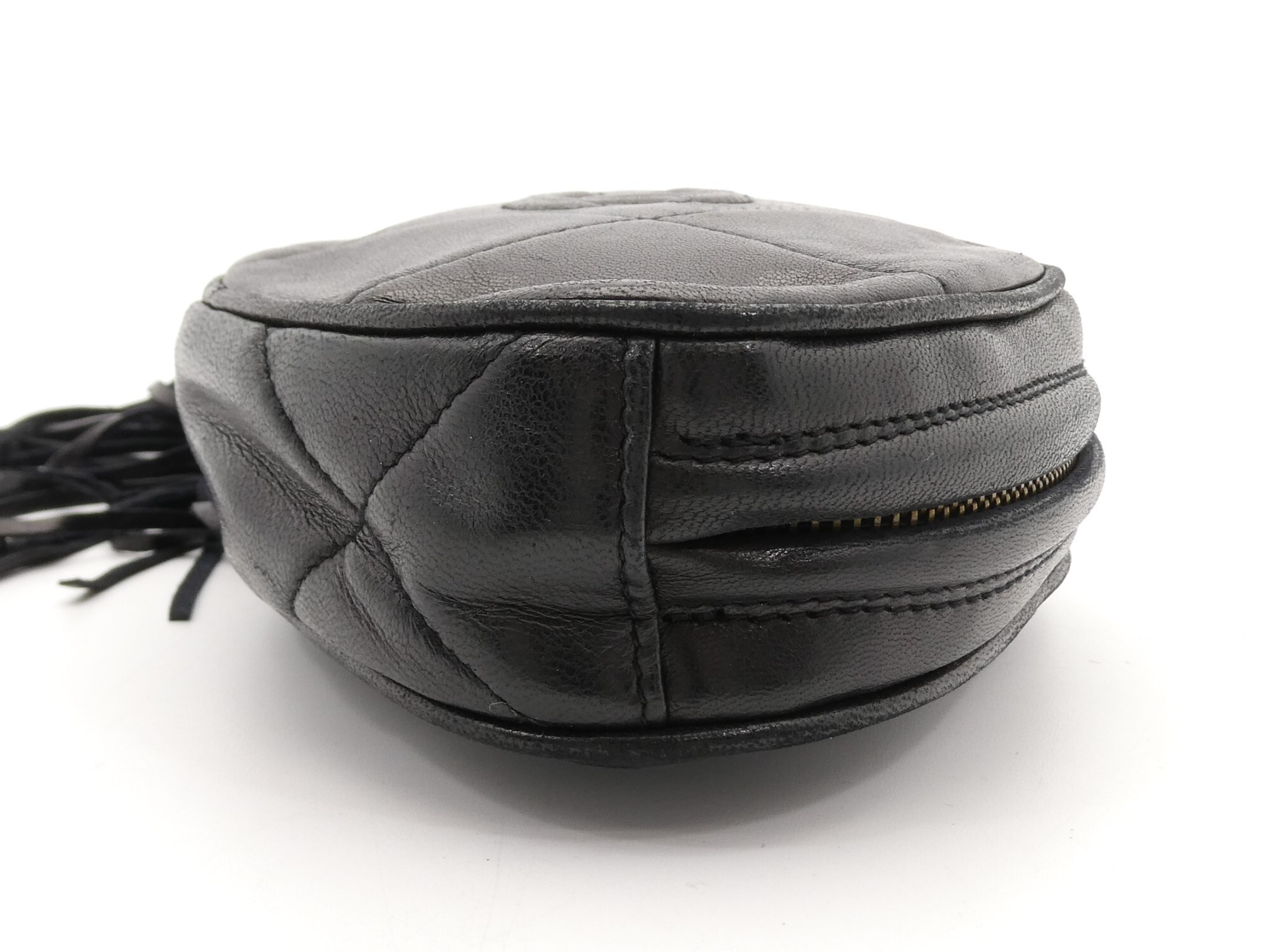 Matelassé Coco Mark Fringe Pouch — view 3