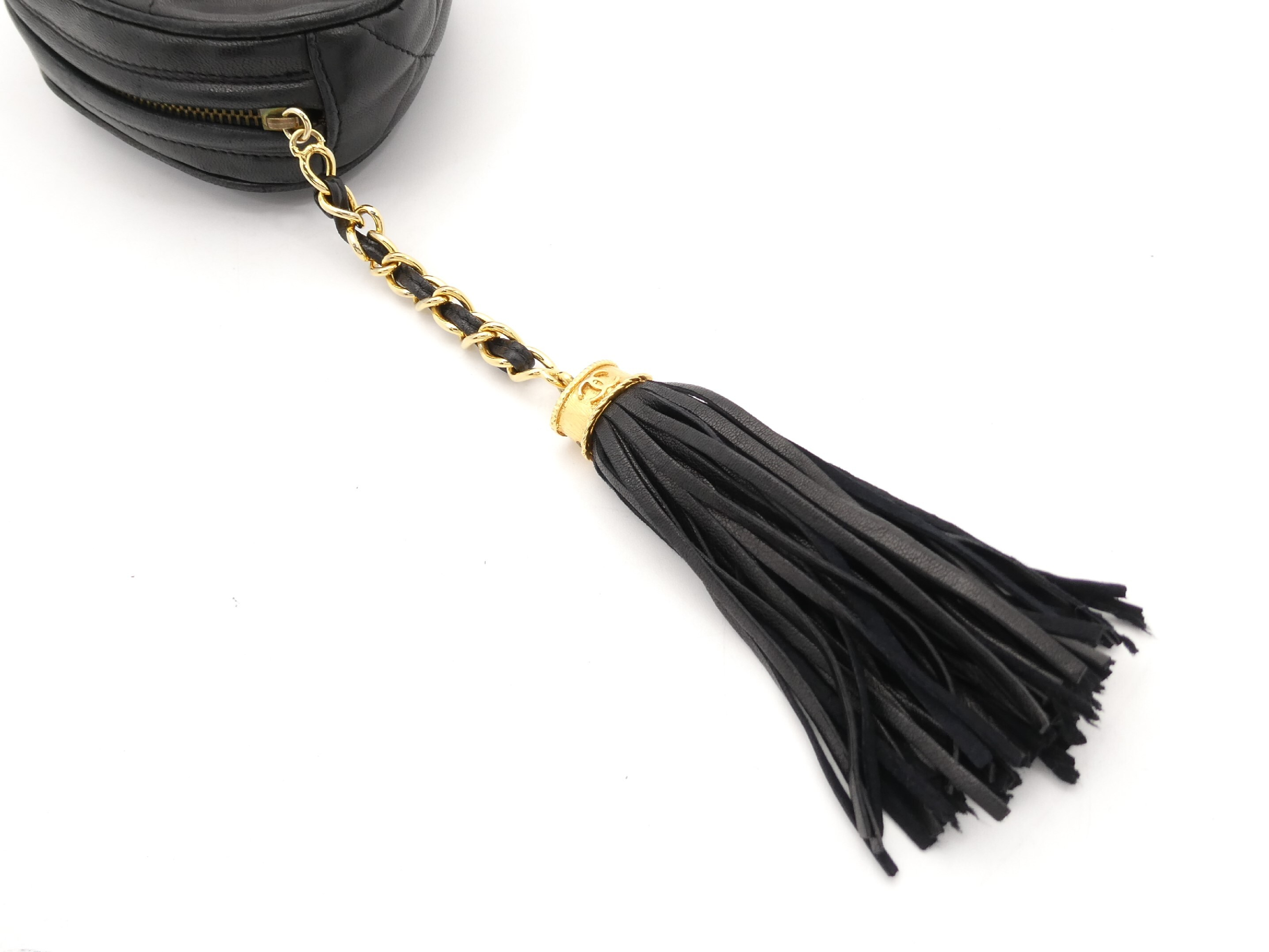 Matelassé Coco Mark Fringe Pouch — view 6