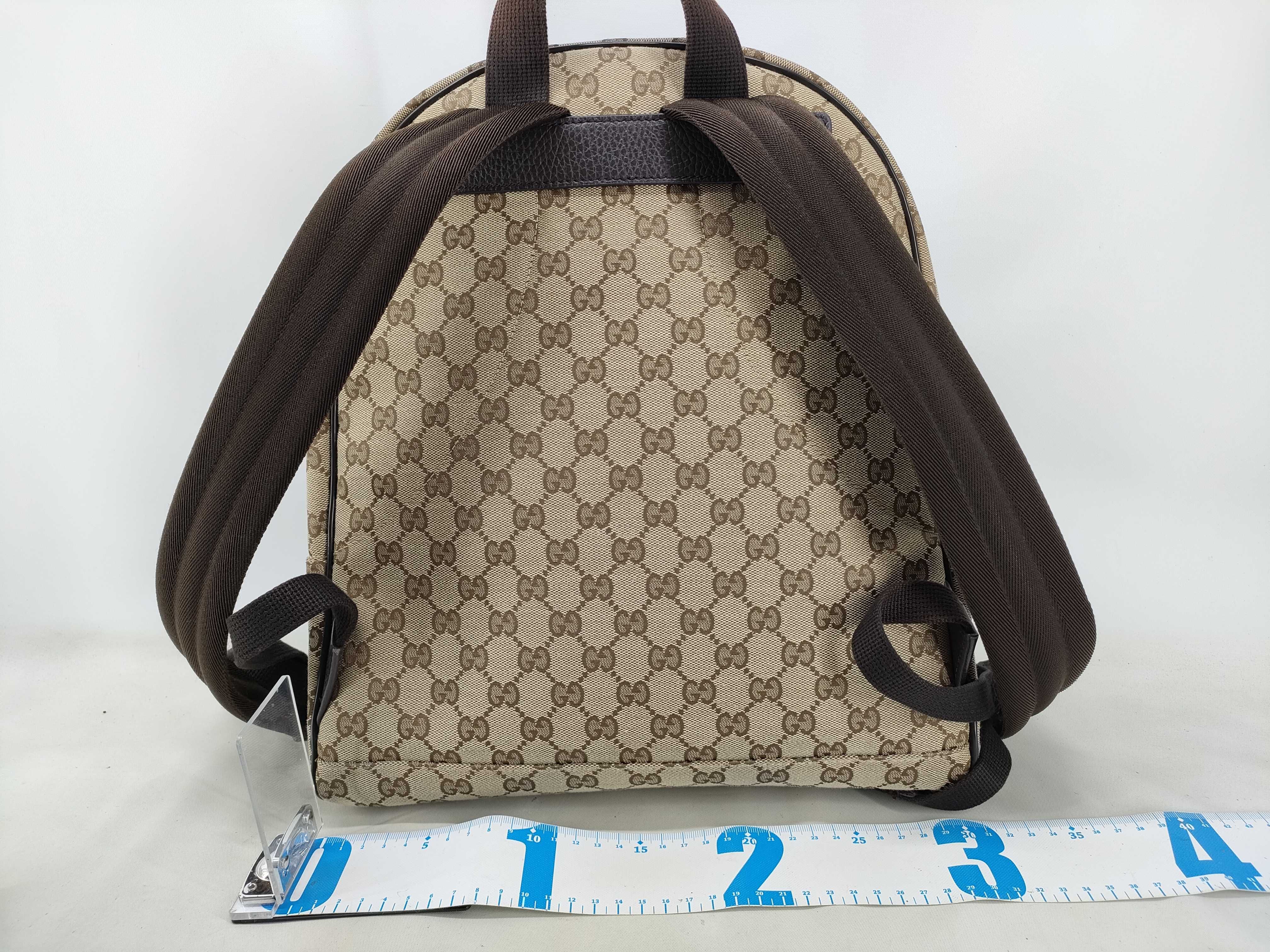 GG Canvas Backpack/Rucksack, Canvas x Leather, Beige, 449906, Outlet. — view 2