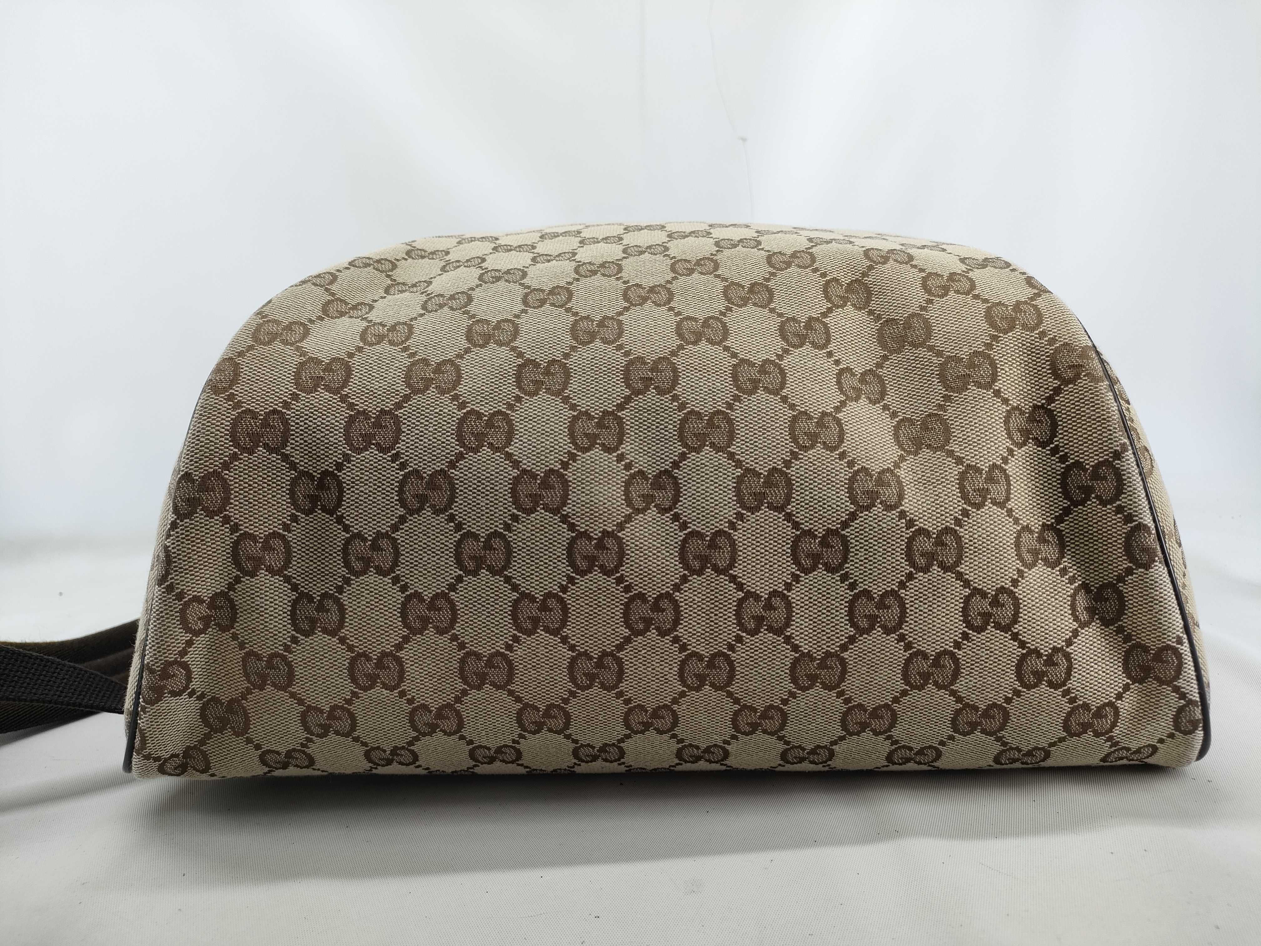 GG Canvas Backpack/Rucksack, Canvas x Leather, Beige, 449906, Outlet. — view 3