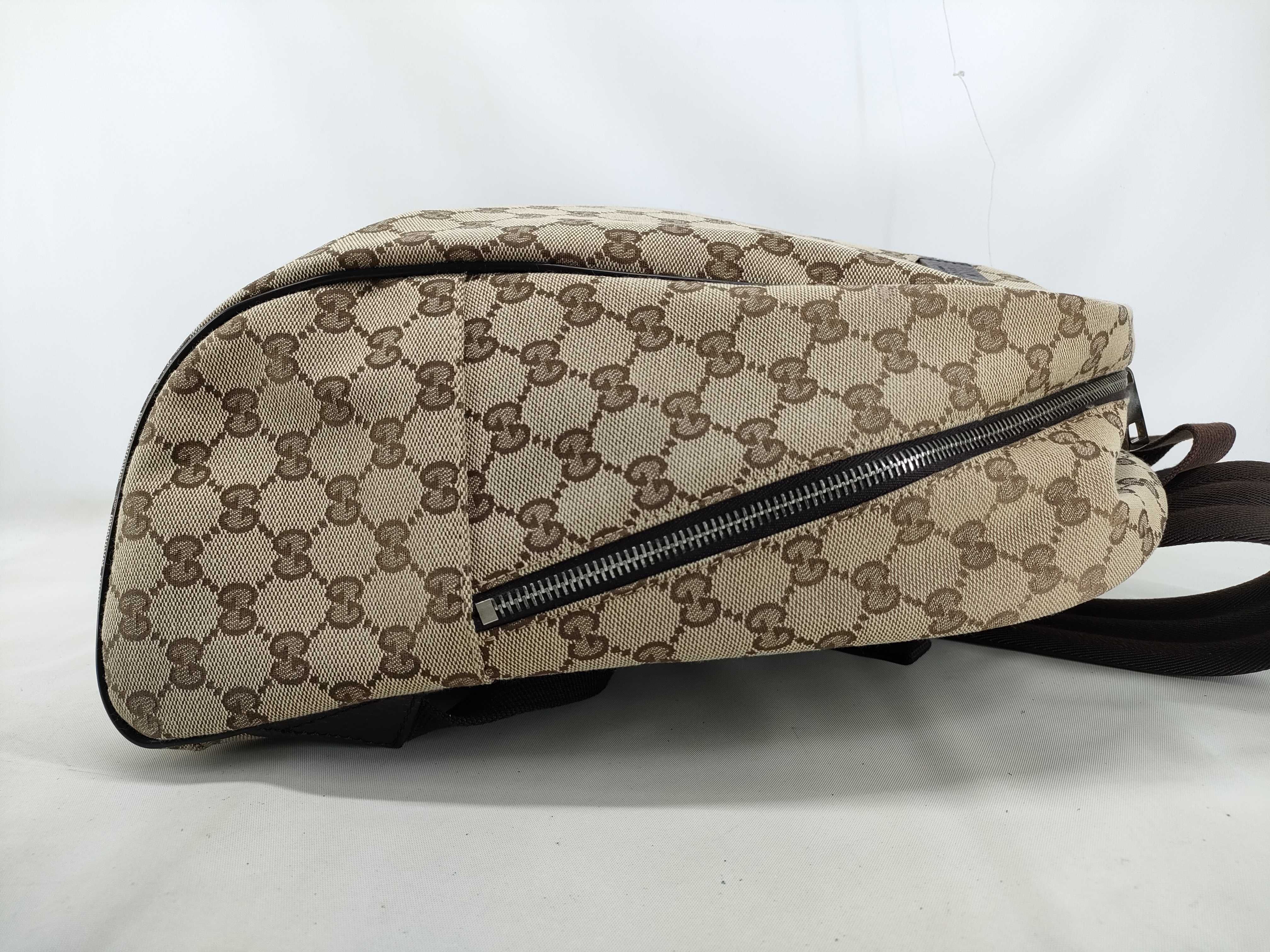 GG Canvas Backpack/Rucksack, Canvas x Leather, Beige, 449906, Outlet. — view 5