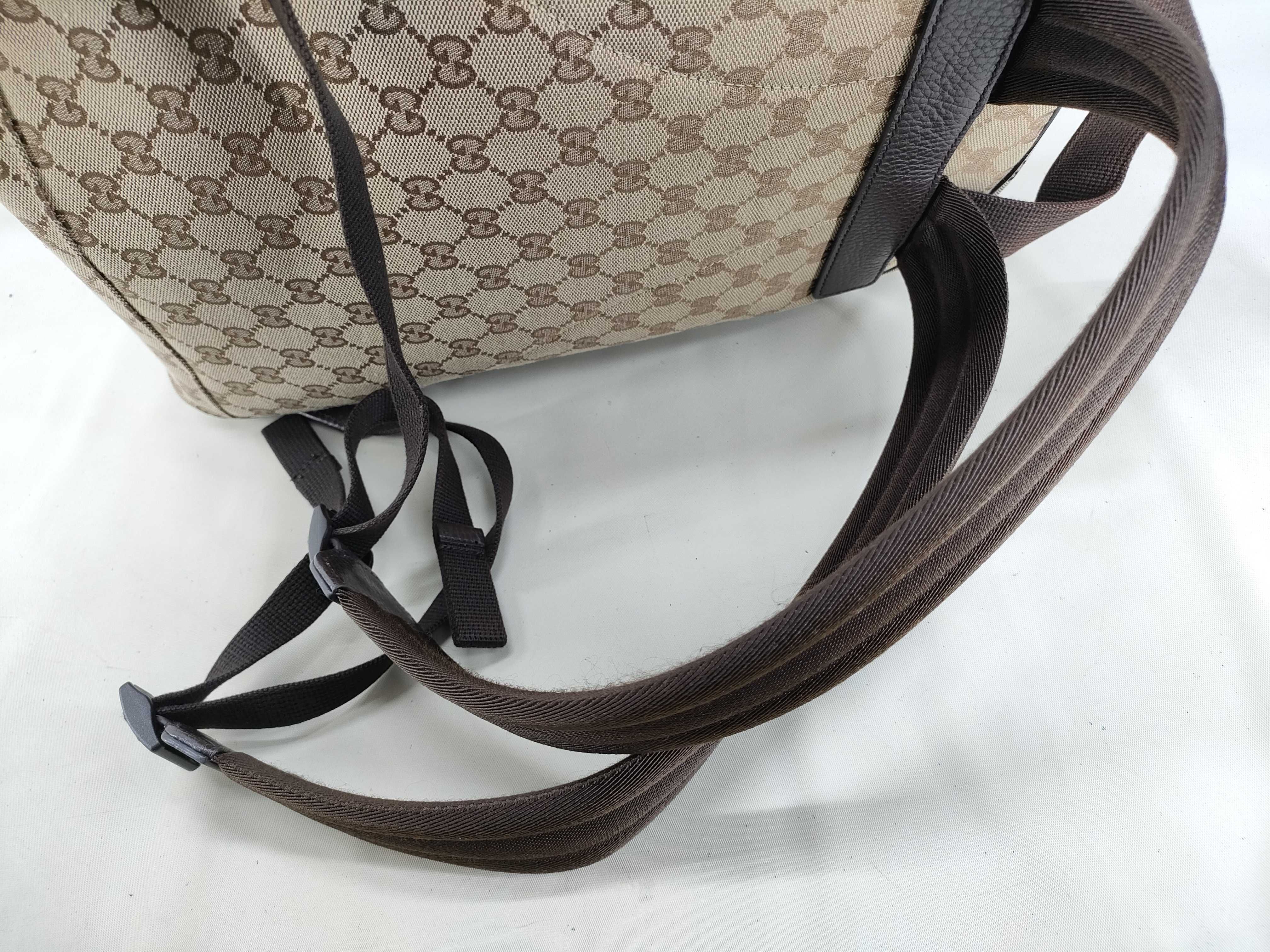 GG Canvas Backpack/Rucksack, Canvas x Leather, Beige, 449906, Outlet. — view 6