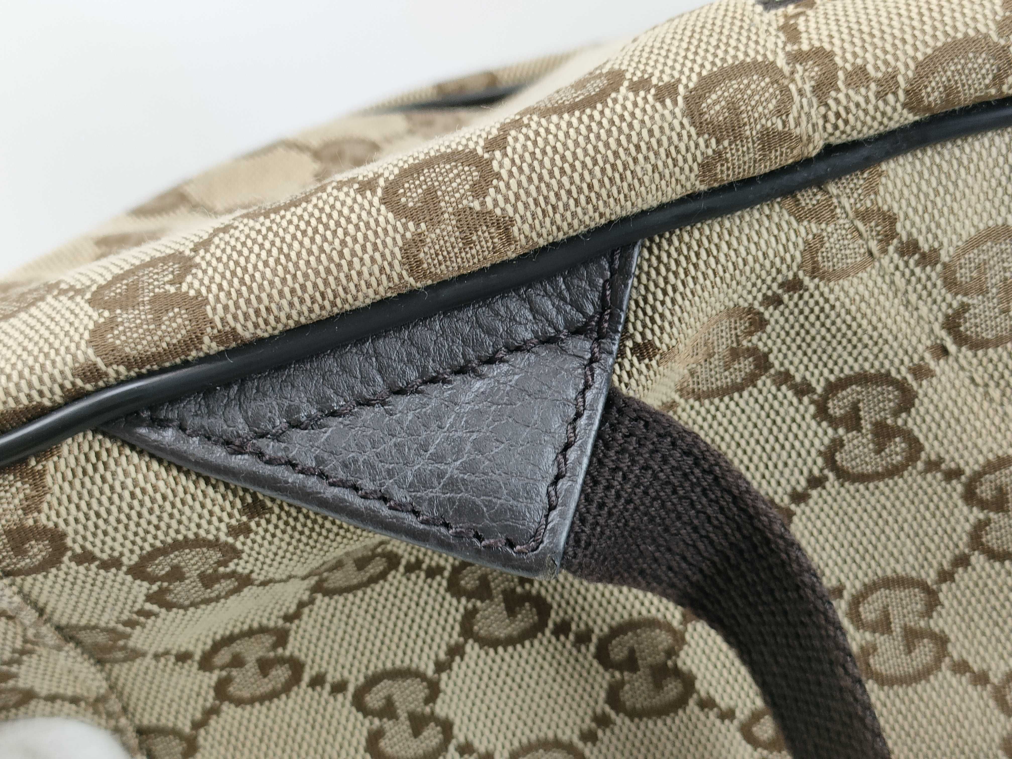 GG Canvas Backpack/Rucksack, Canvas x Leather, Beige, 449906, Outlet. — view 7