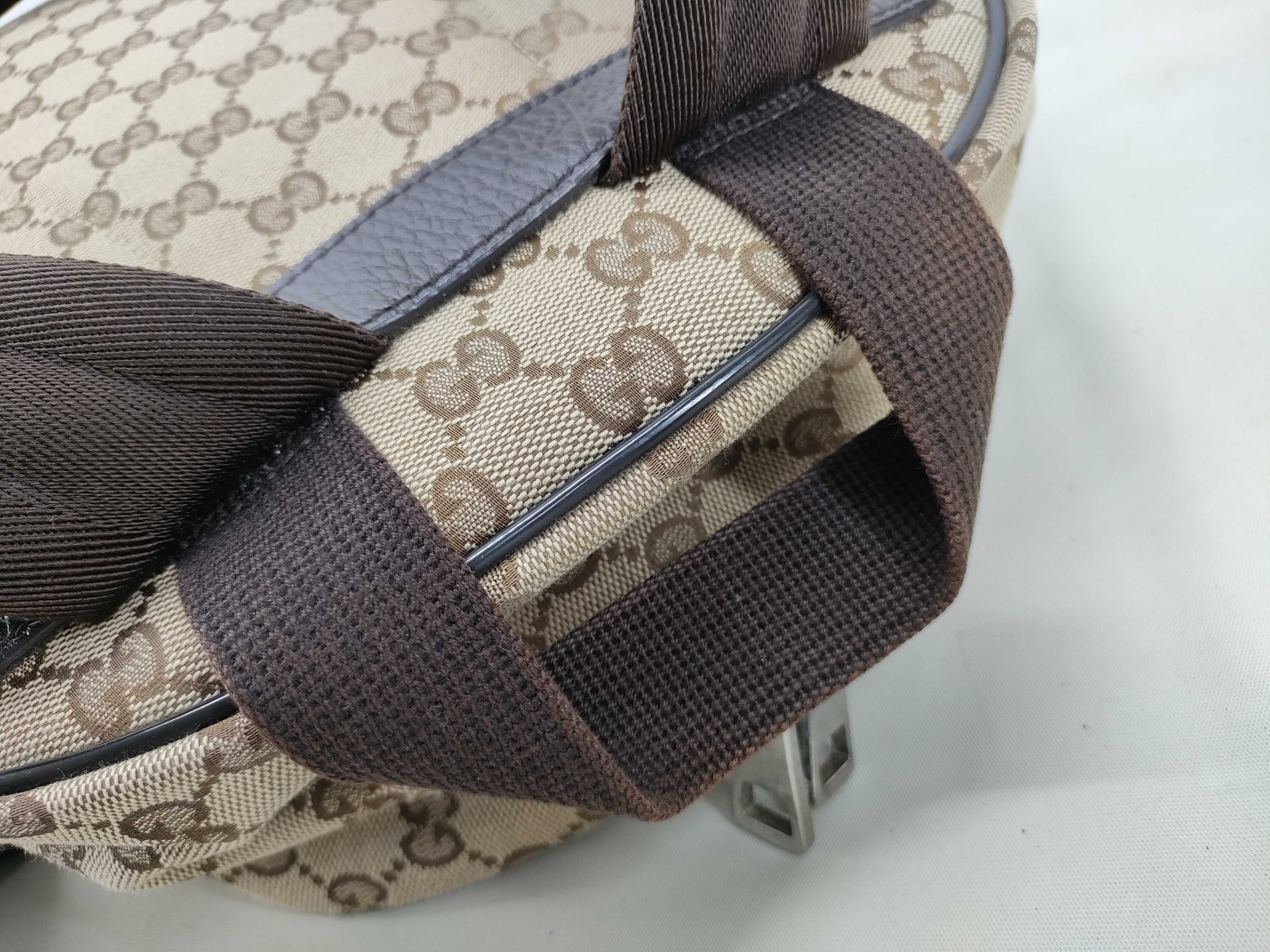 GG Canvas Backpack/Rucksack, Canvas x Leather, Beige, 449906, Outlet. — view 9