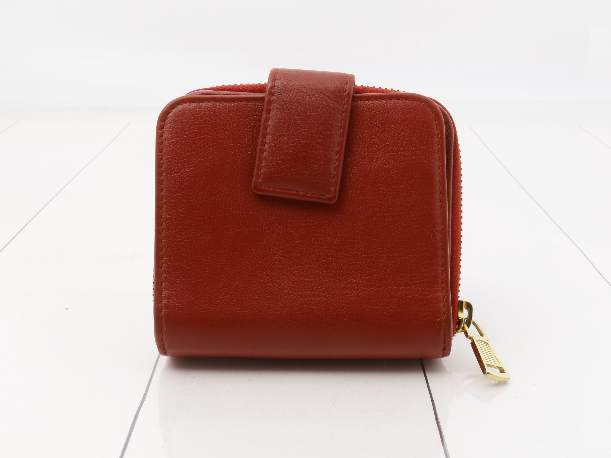 (Yves Saint Laurent) Bi-fold Wallet, Red — view 2