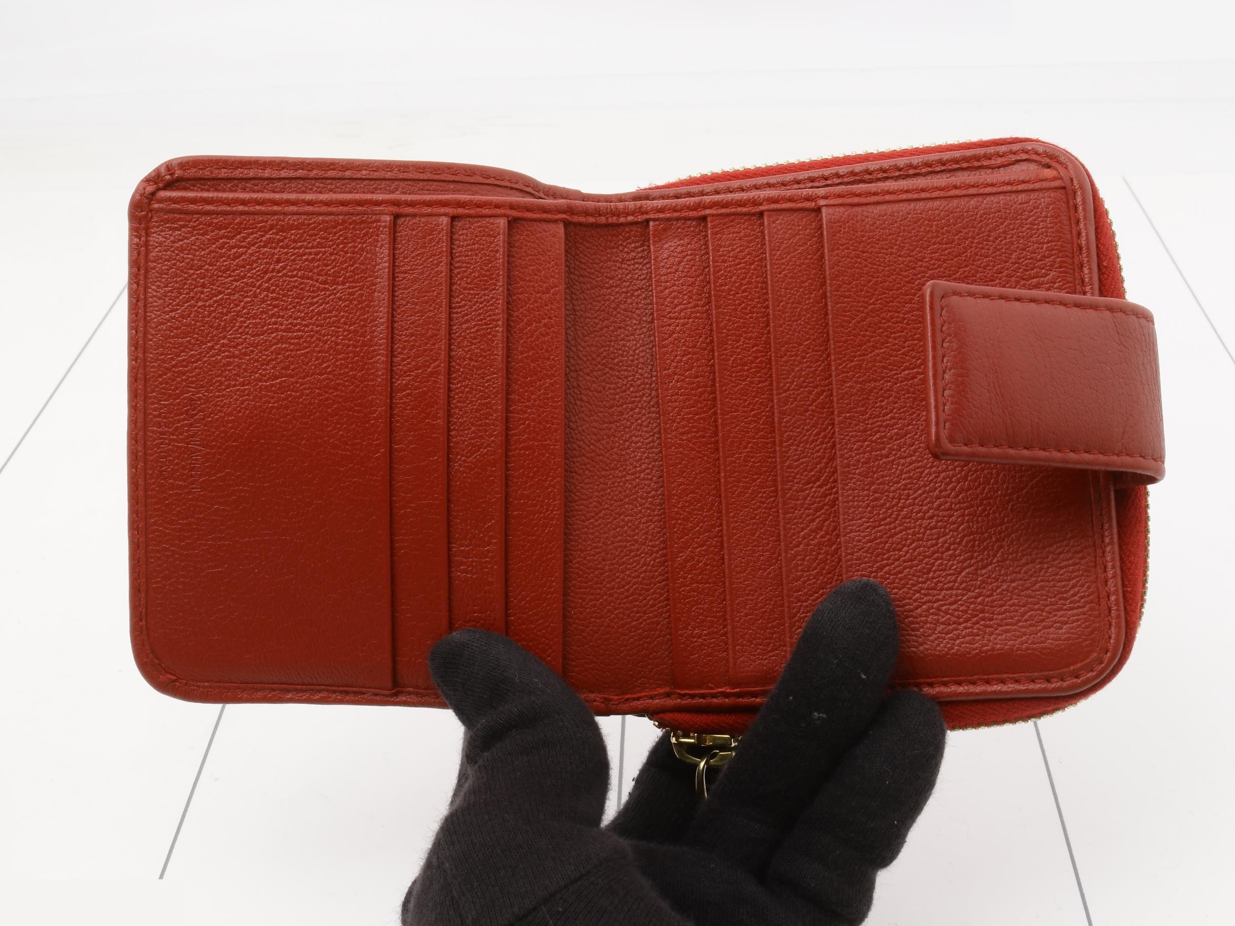 (Yves Saint Laurent) Bi-fold Wallet, Red — view 4