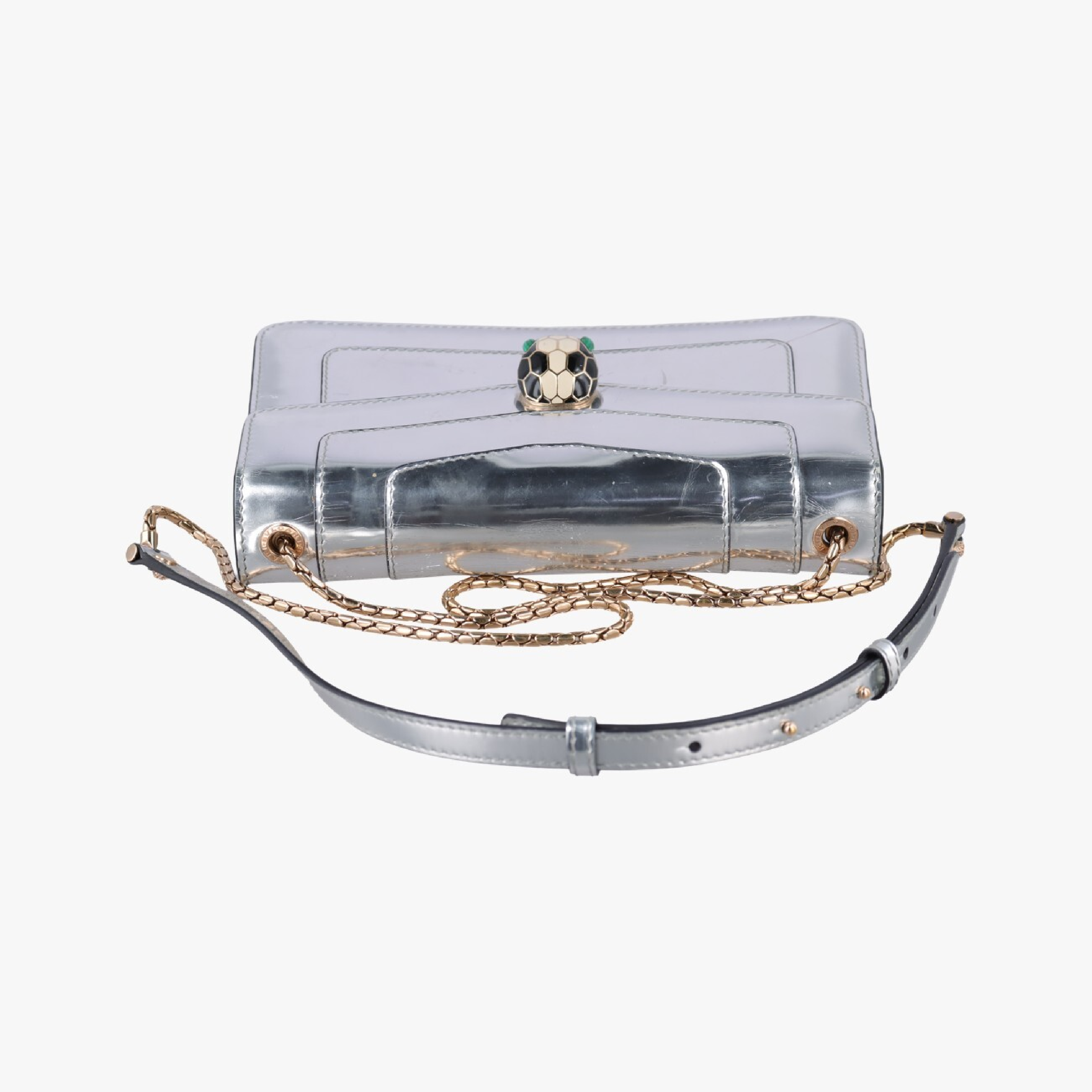 Serpenti Forever Silver Patent LA.N14.3830 Shoulder Bag — view 5