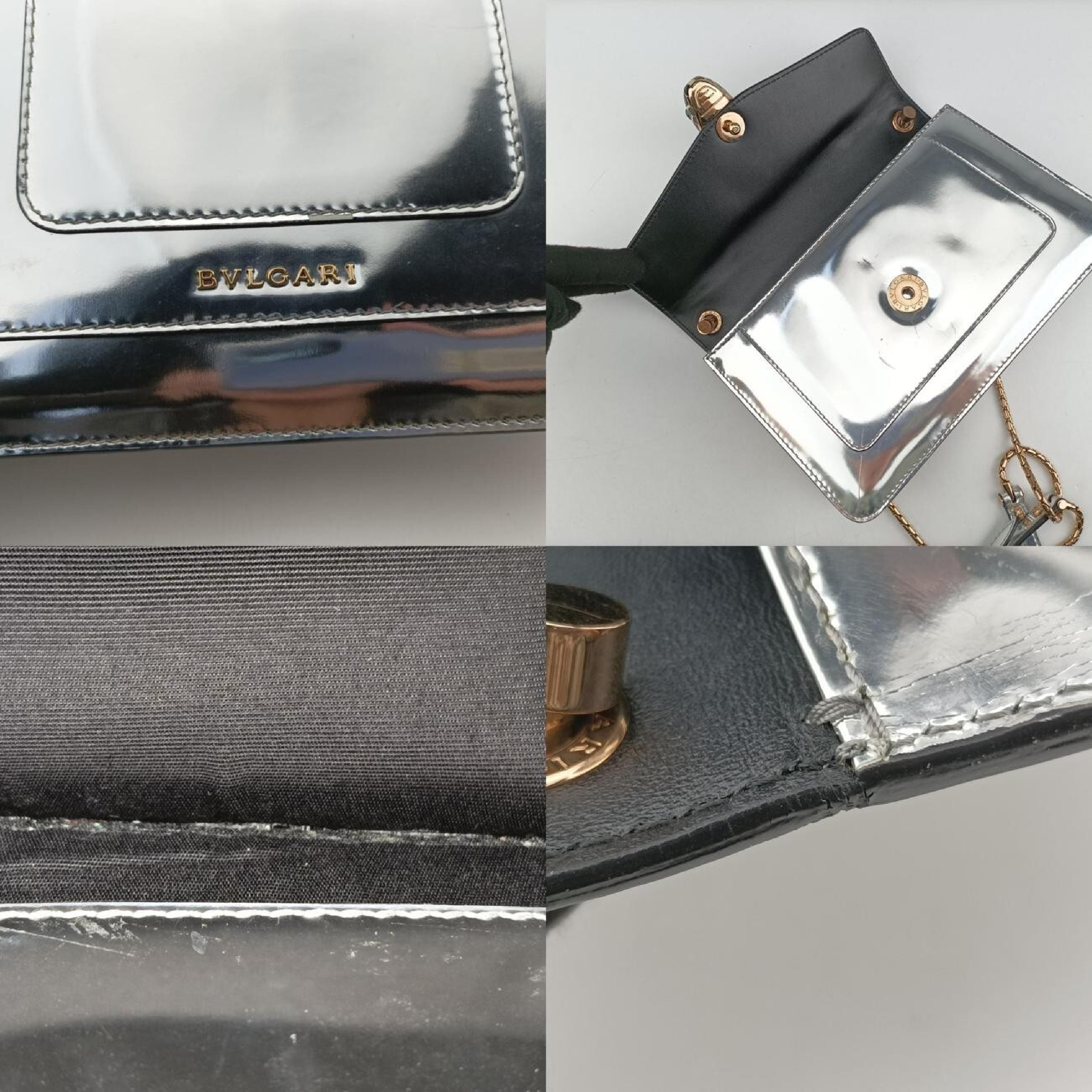 Serpenti Forever Silver Patent LA.N14.3830 Shoulder Bag — view 9