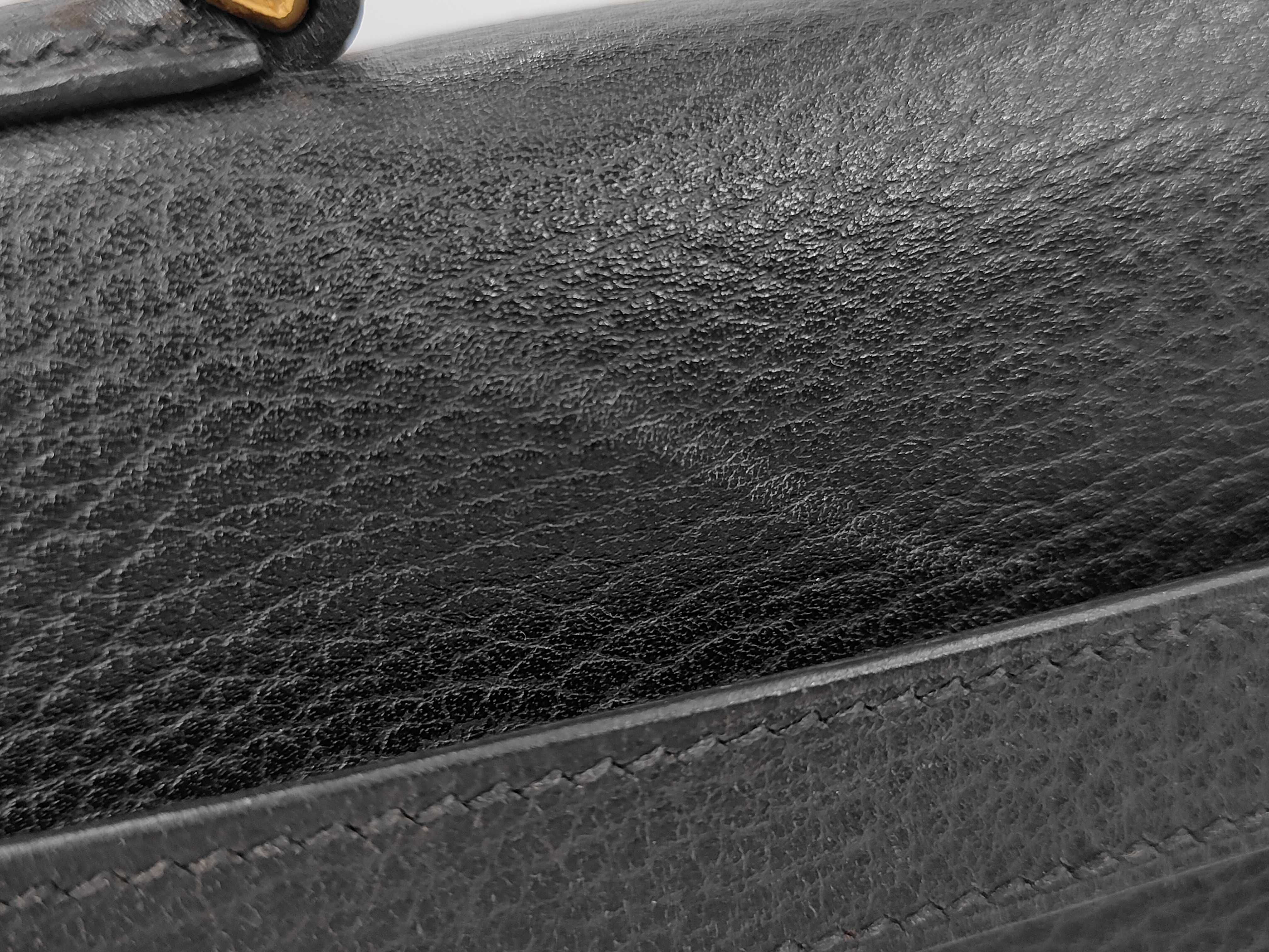 Kelly 35, external stitching, Noir Ardennes leather, gold hardware, D stamp, handbag — view 10