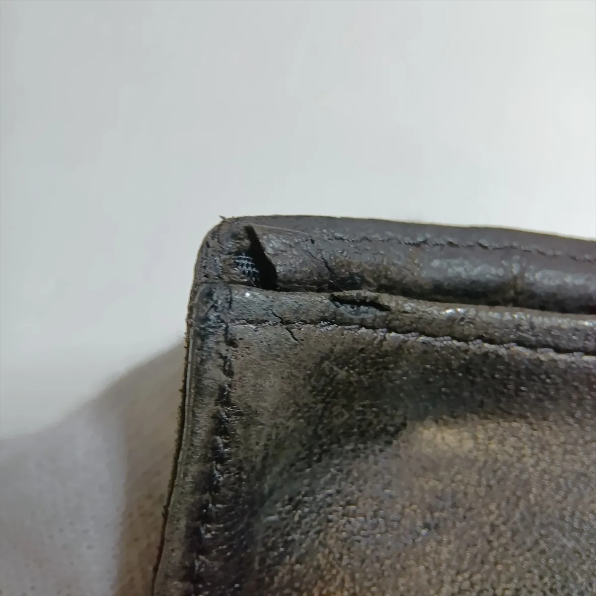 Coco Mark Leather Long Wallet, Black with Gold Hardware. Serial number sticker area has been cut off. — view 9