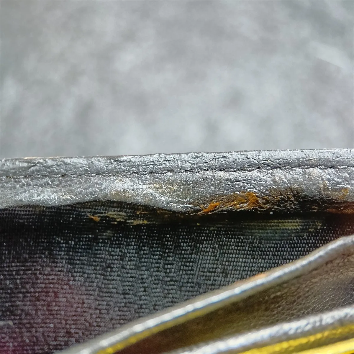 Coco Mark Leather Long Wallet, Black with Gold Hardware. Serial number sticker area has been cut off. — view 10