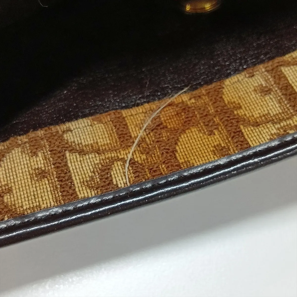 Trotter Canvas Chain Shoulder Bag, Brown — view 11