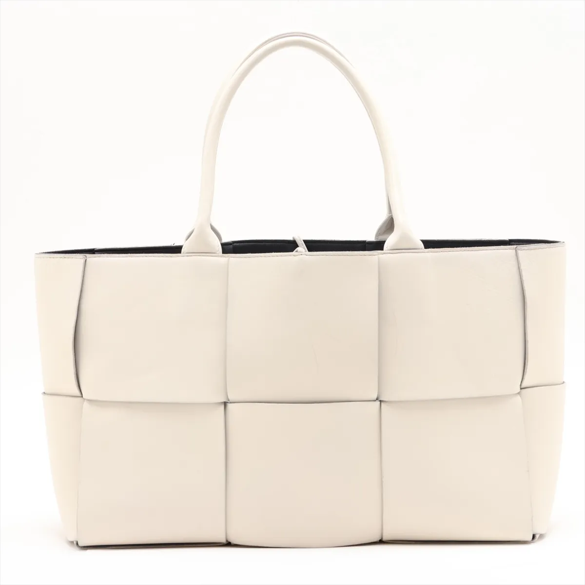 Maxi Intrecciato The Arco Leather Tote Bag, Beige — view 2