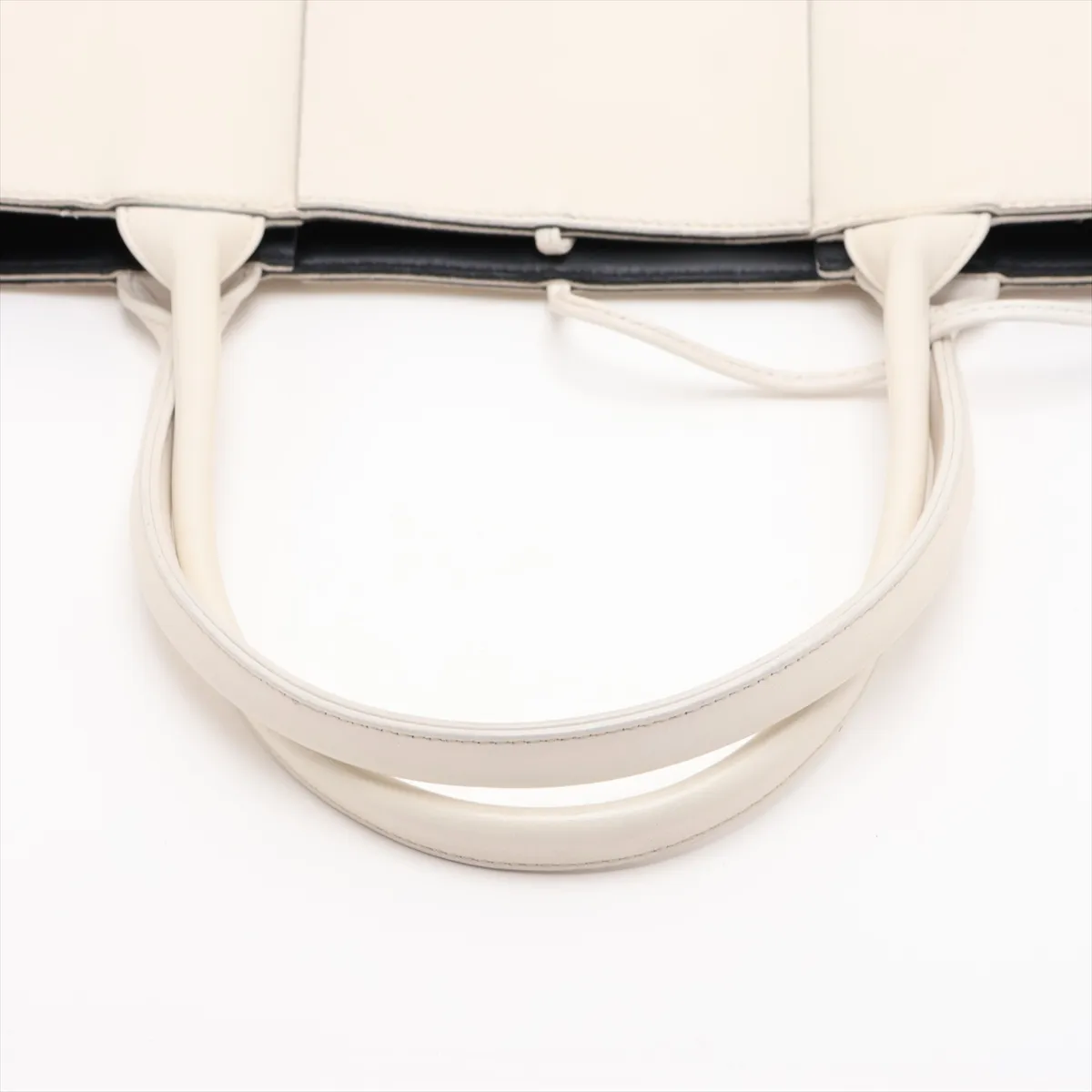 Maxi Intrecciato The Arco Leather Tote Bag, Beige — view 5