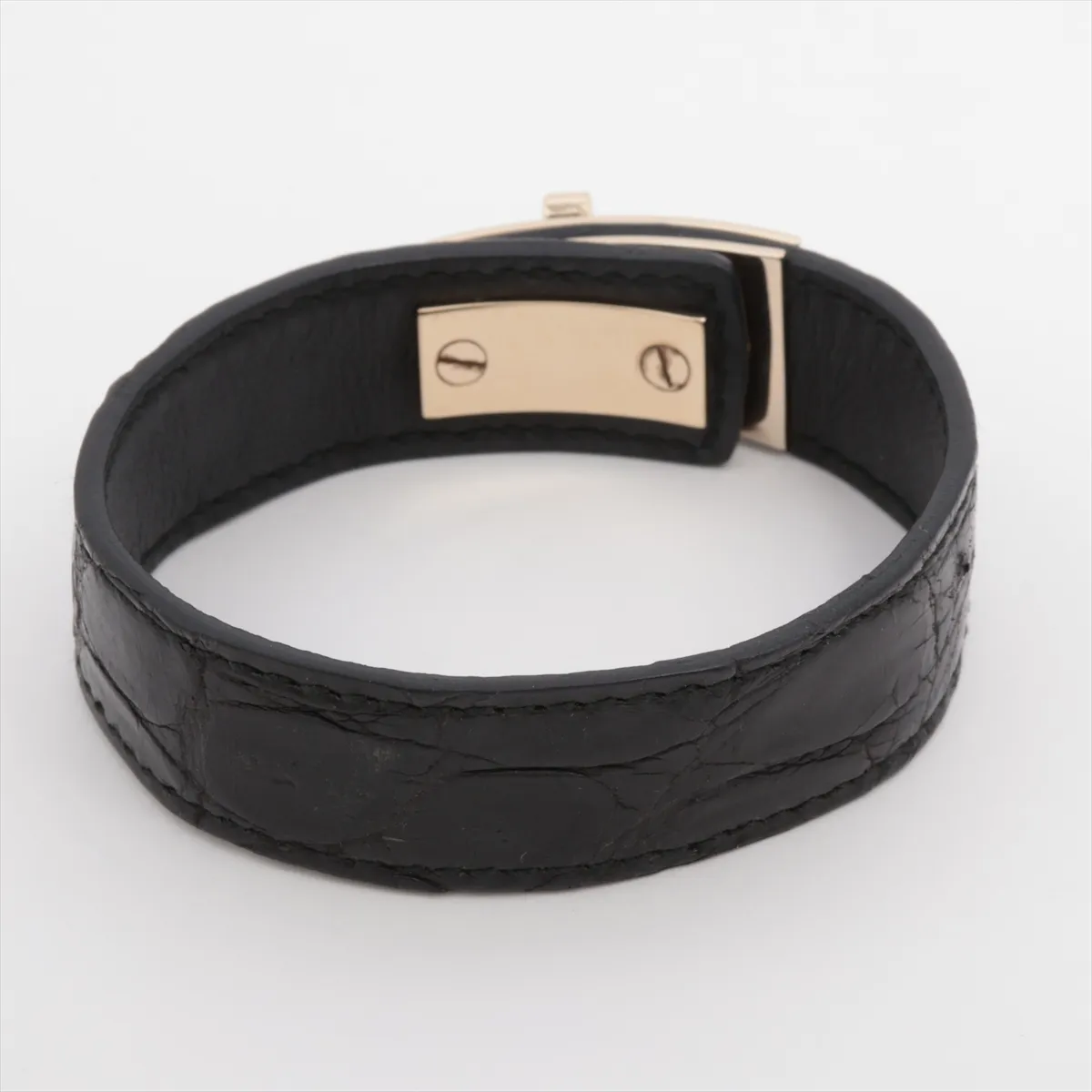 137022 Bracelet, GP x Leather, Black x Gold. — view 2