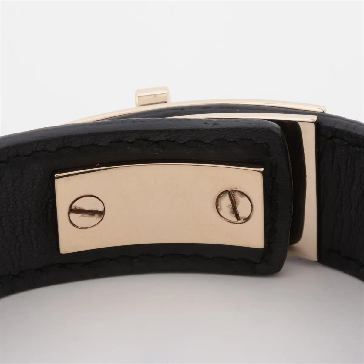 137022 Bracelet, GP x Leather, Black x Gold. — view 4