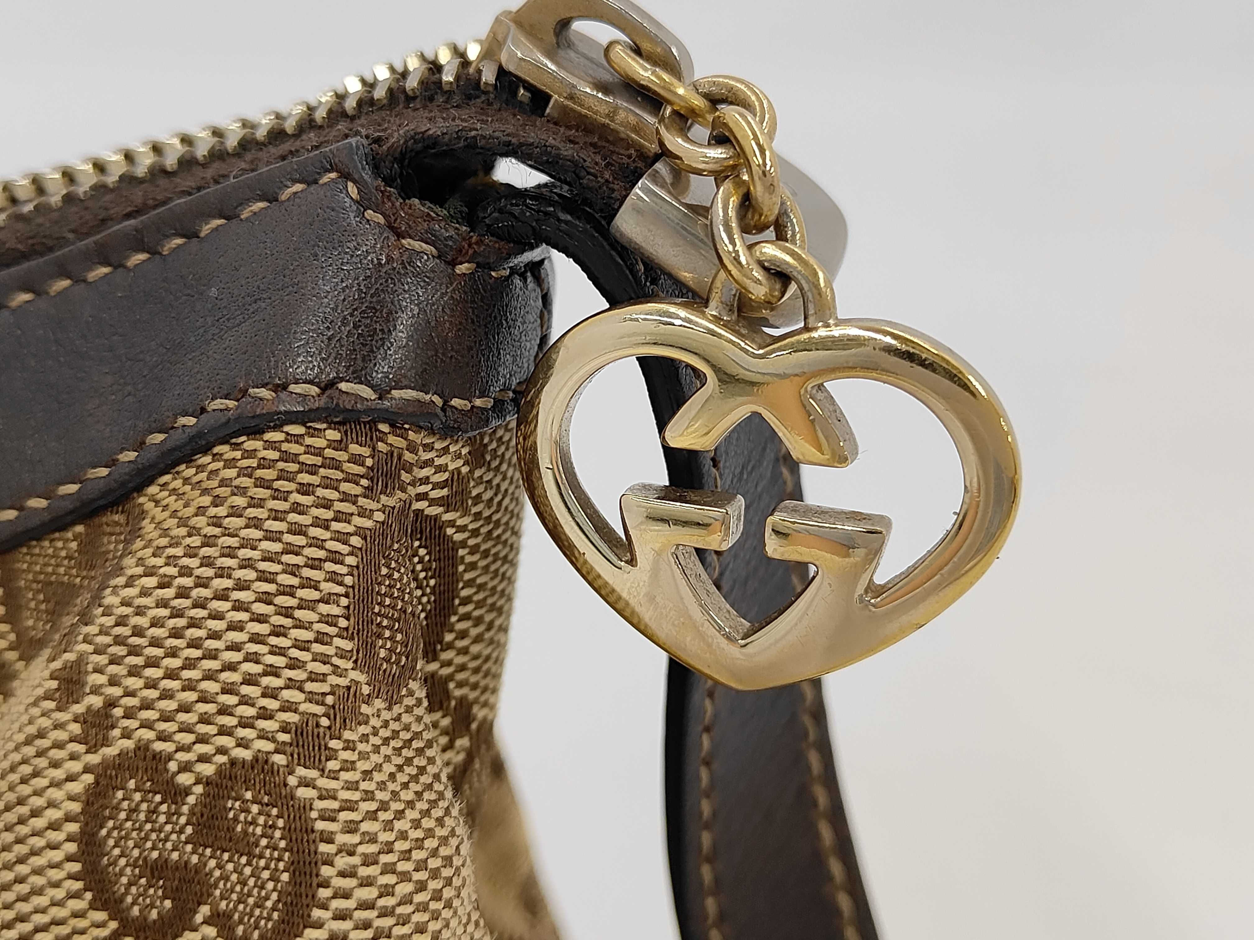 GG Jacquard Heart Charm Pochette Bag (Handbag) — view 9