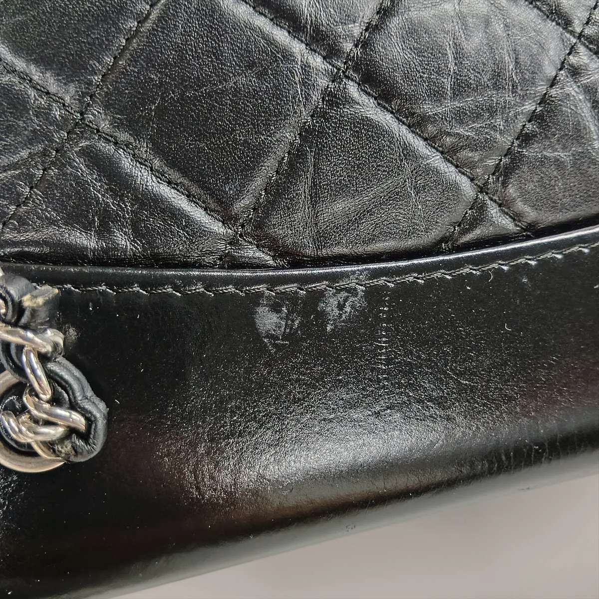Gabrielle de Chanel Vintage Calfskin Chain Backpack, Black with Gold and Silver Hardware, Item Number 26253669 (Serial Number in the 26 range) — view 11