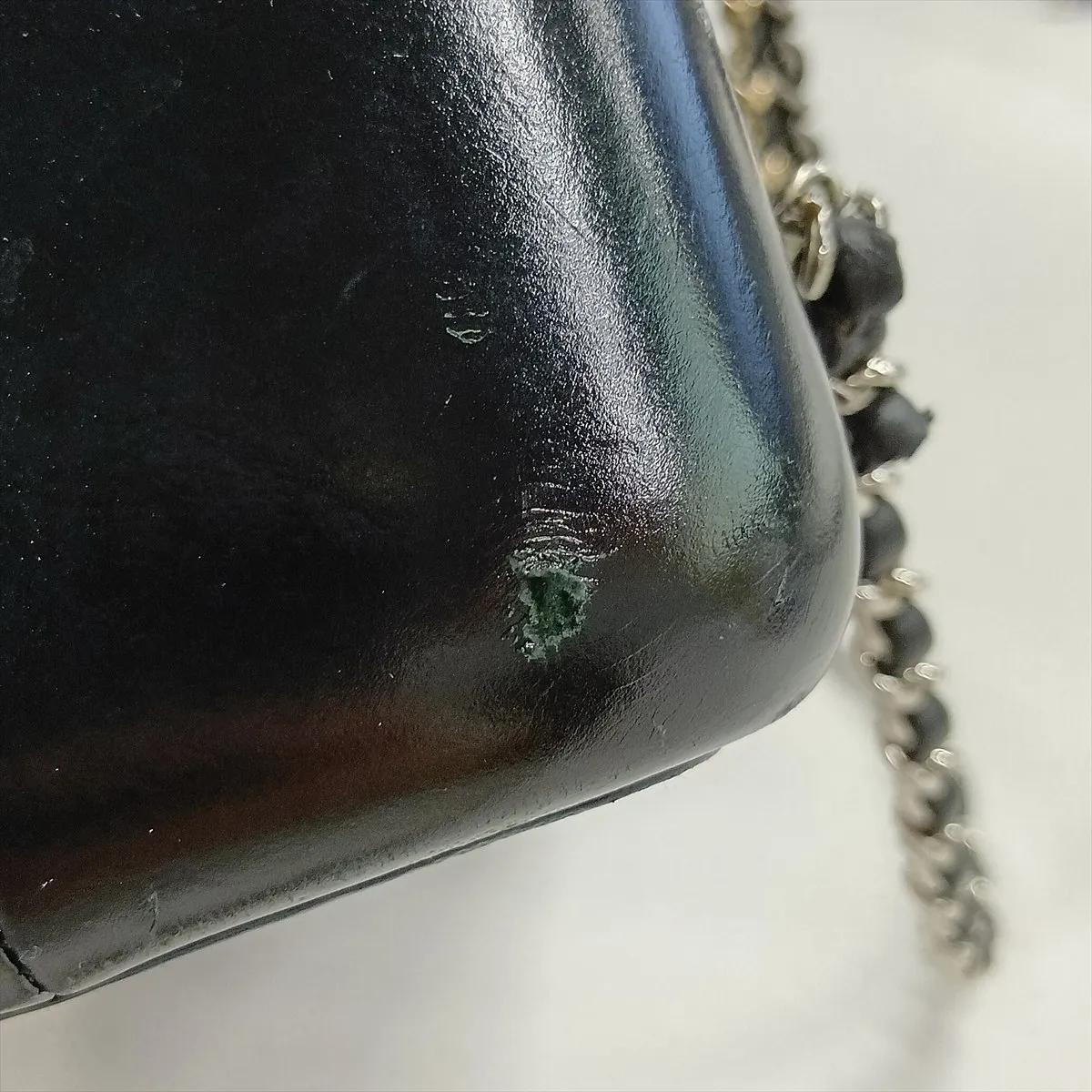 Gabrielle de Chanel Vintage Calfskin Chain Backpack, Black with Gold and Silver Hardware, Item Number 26253669 (Serial Number in the 26 range) — view 12