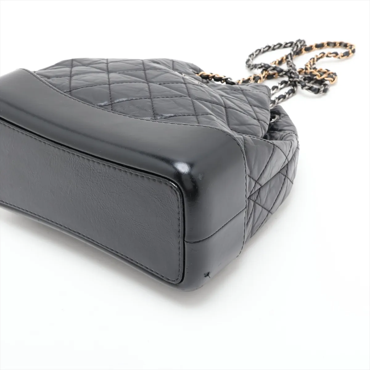 Gabrielle de Chanel Vintage Calfskin Chain Backpack, Black with Gold and Silver Hardware, Item Number 26253669 (Serial Number in the 26 range) — view 3