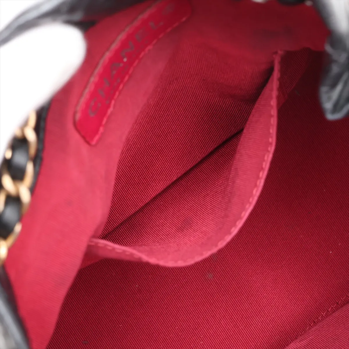 Gabrielle de Chanel Vintage Calfskin Chain Backpack, Black with Gold and Silver Hardware, Item Number 26253669 (Serial Number in the 26 range) — view 8
