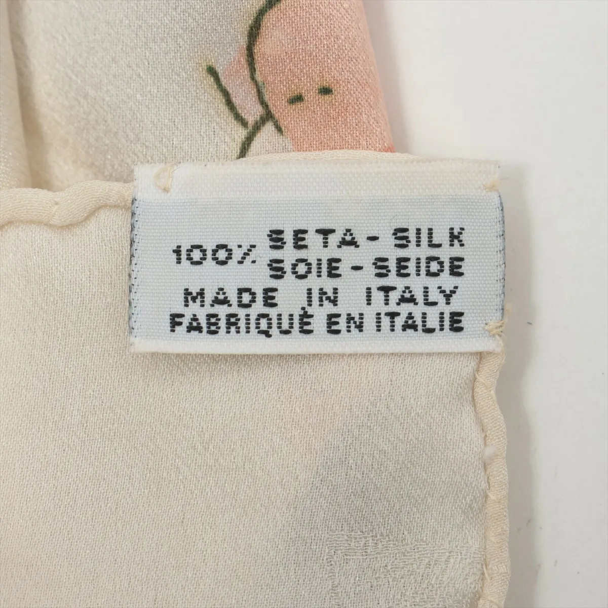 Camellia Scarf, Silk, Ivory, — view 6