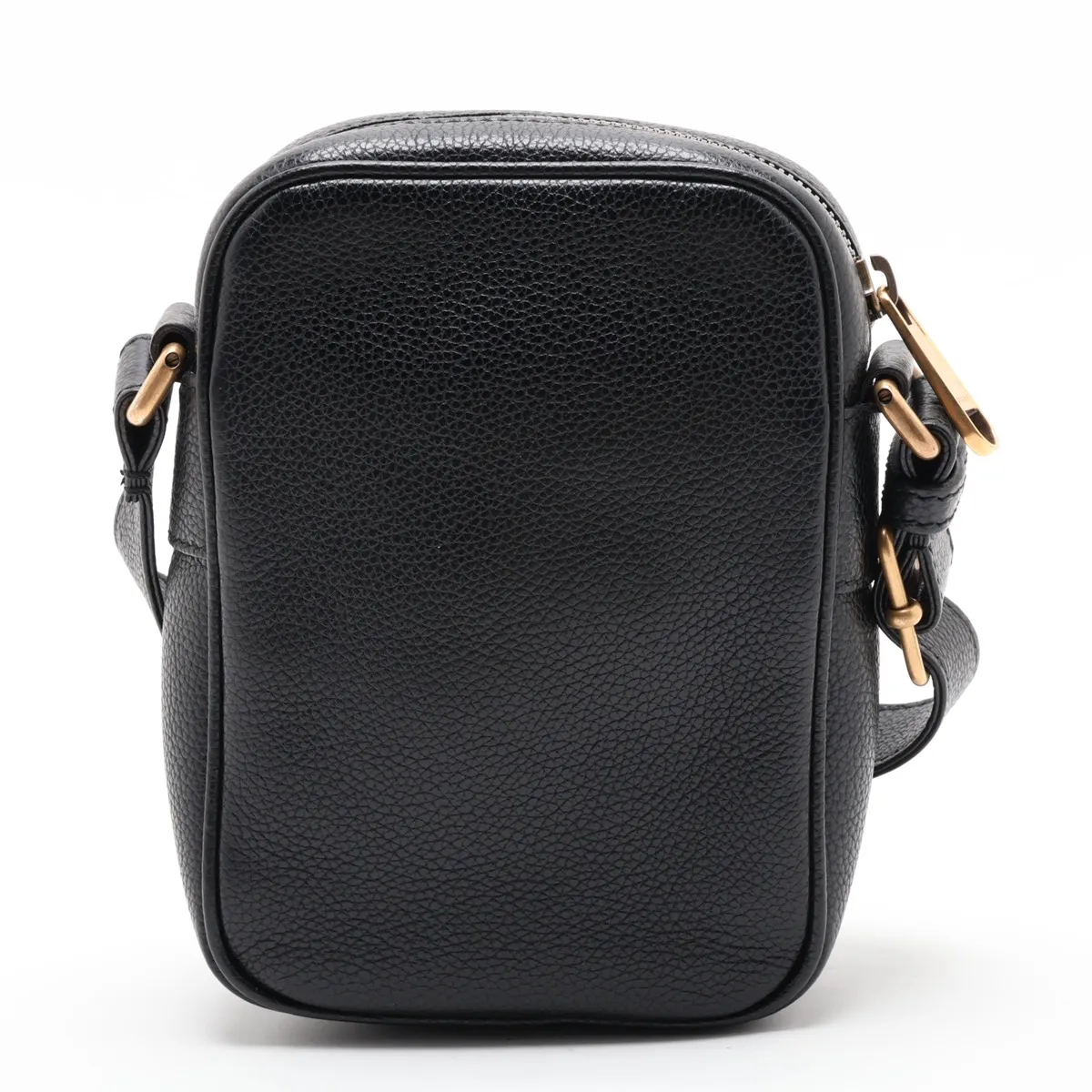 logo print 574803 leather shoulder bag, black — view 2
