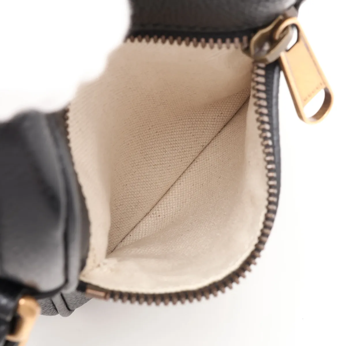 logo print 574803 leather shoulder bag, black — view 7