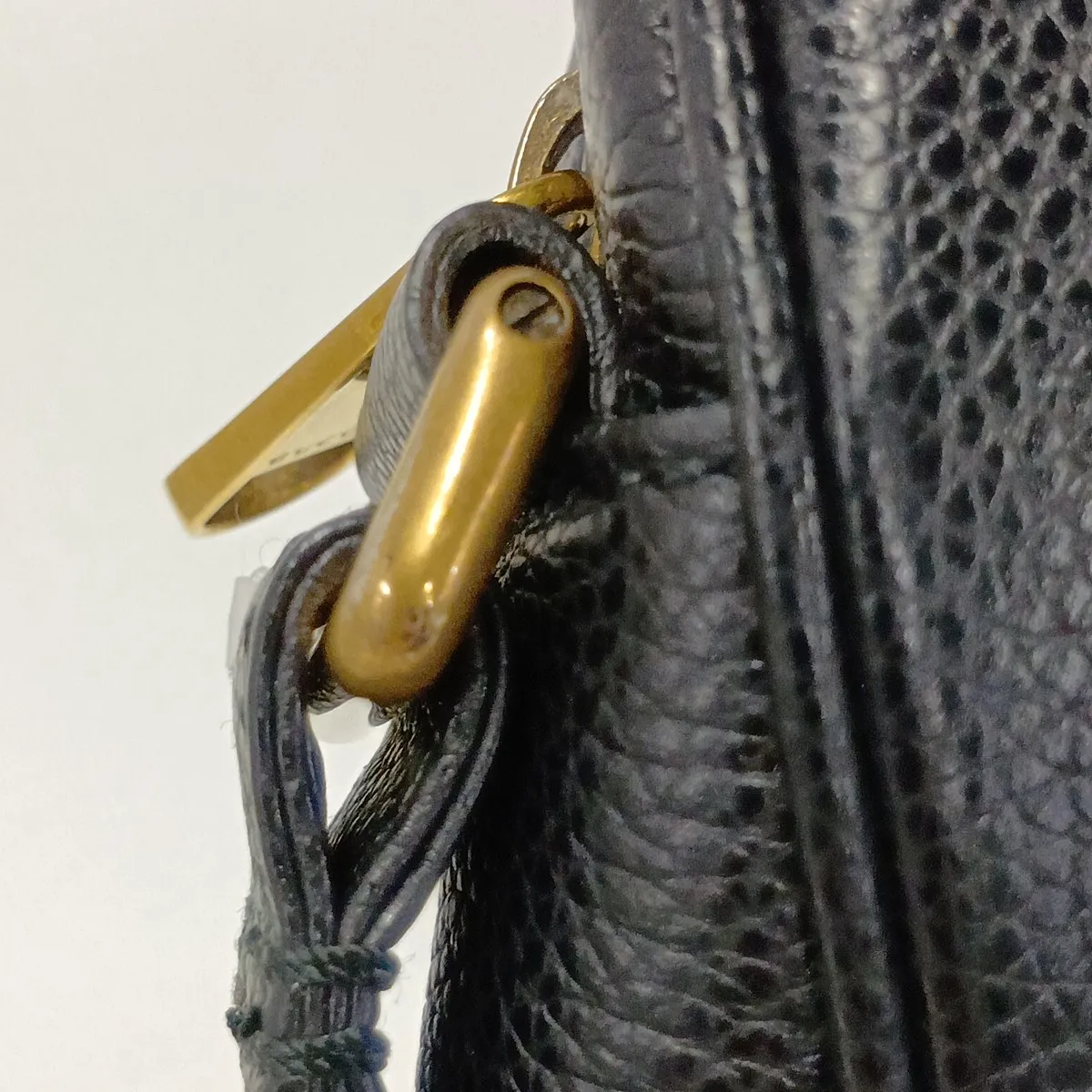 logo print 574803 leather shoulder bag, black — view 9