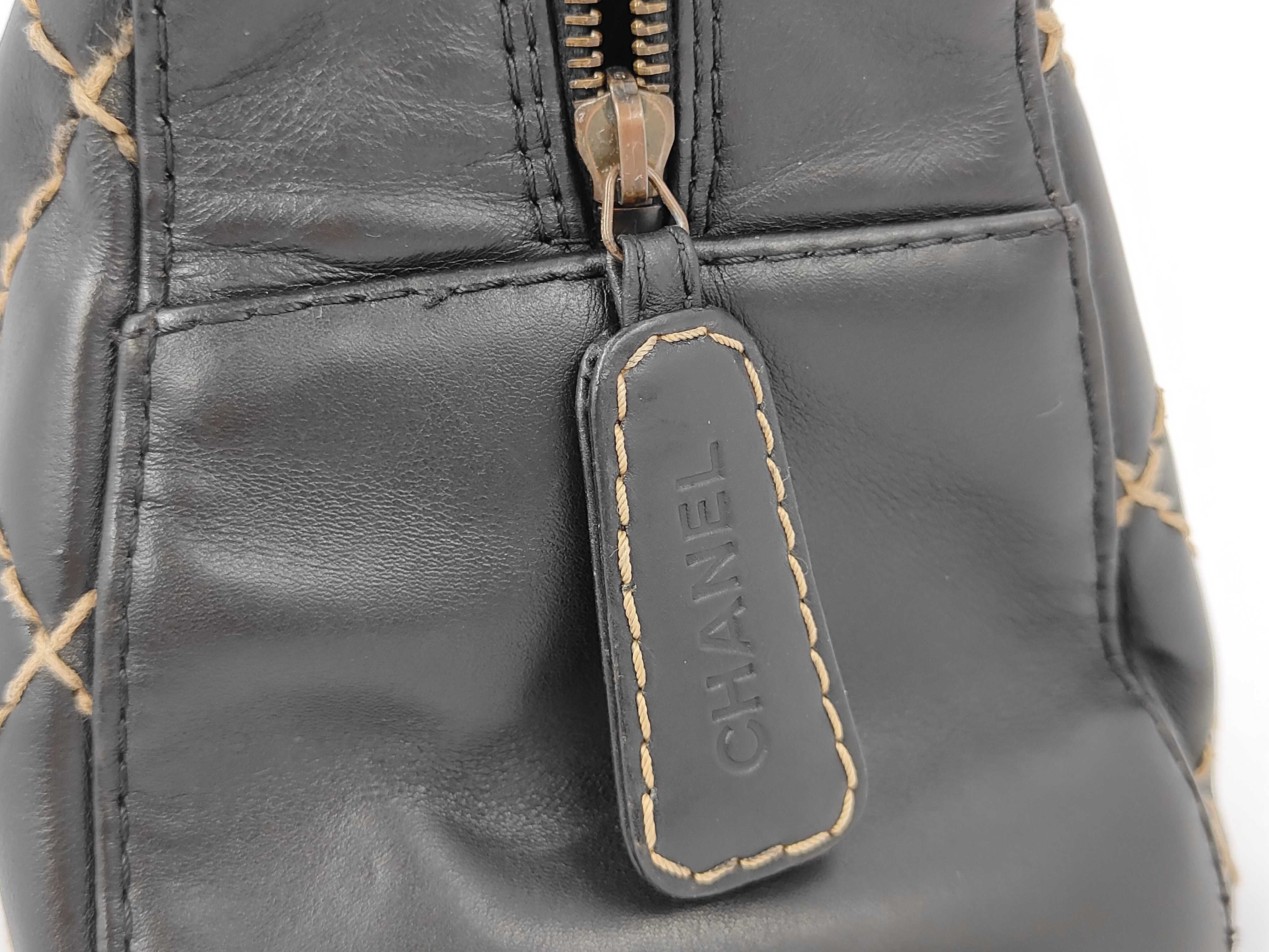 Wild Stitch Leather Handbag, Black, Serial Tote Bag — view 11