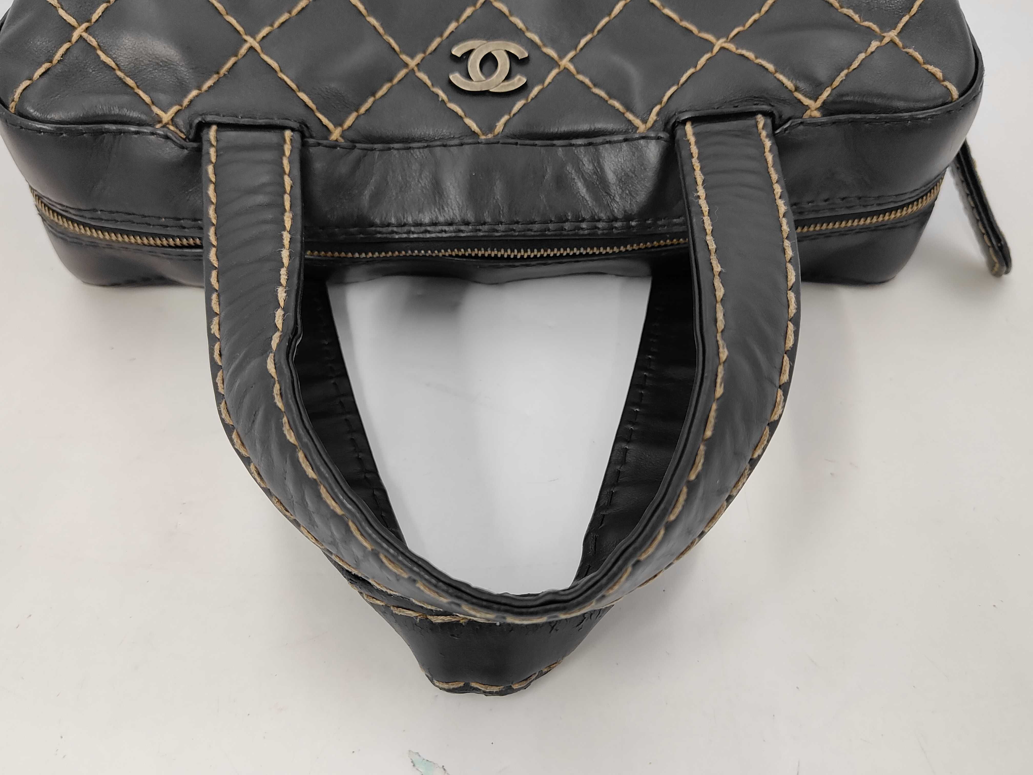 Wild Stitch Leather Handbag, Black, Serial Tote Bag — view 5